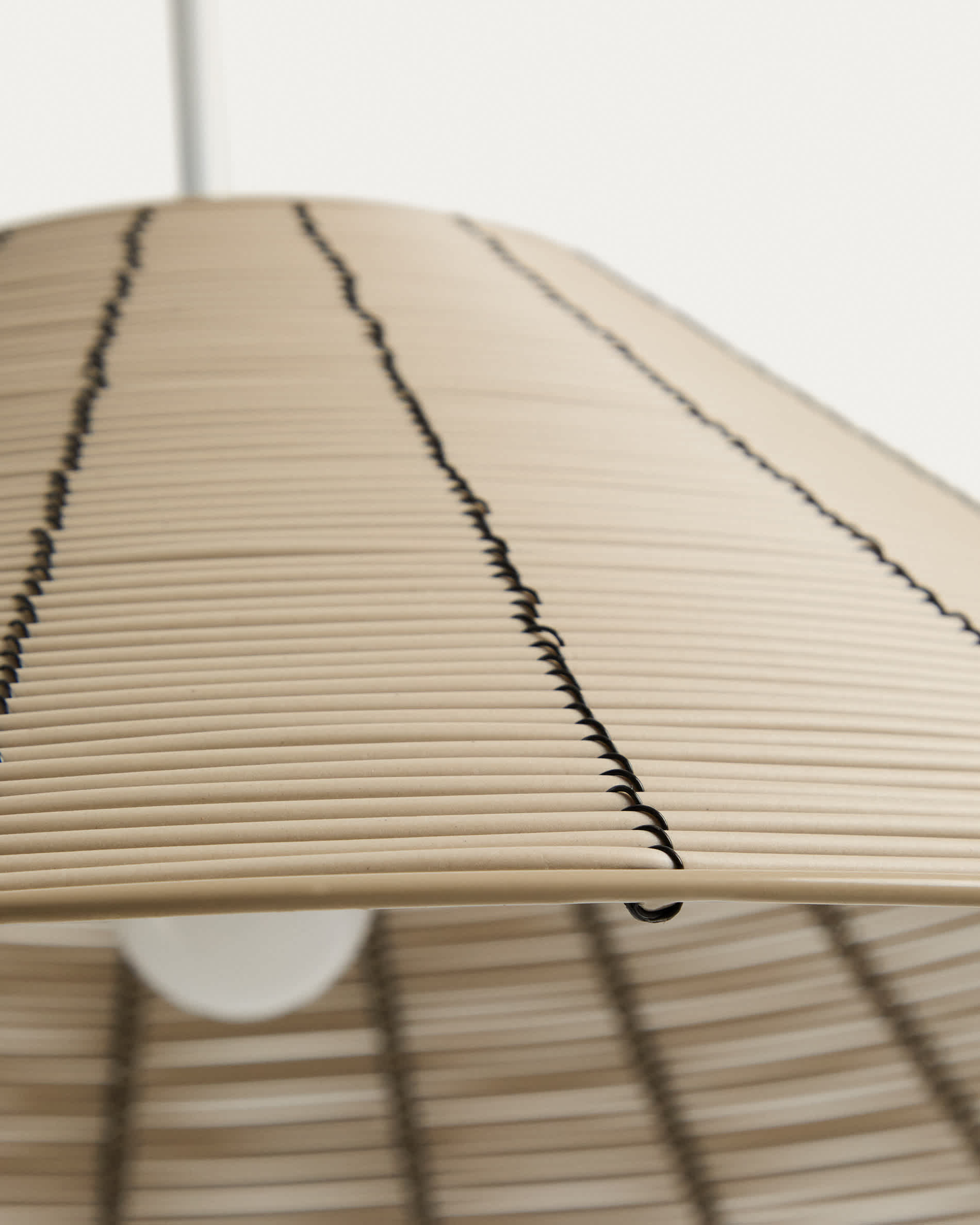 Saranella lampshade for outdoor ceiling lamp in light grey synthetic rattan Ø 50cm