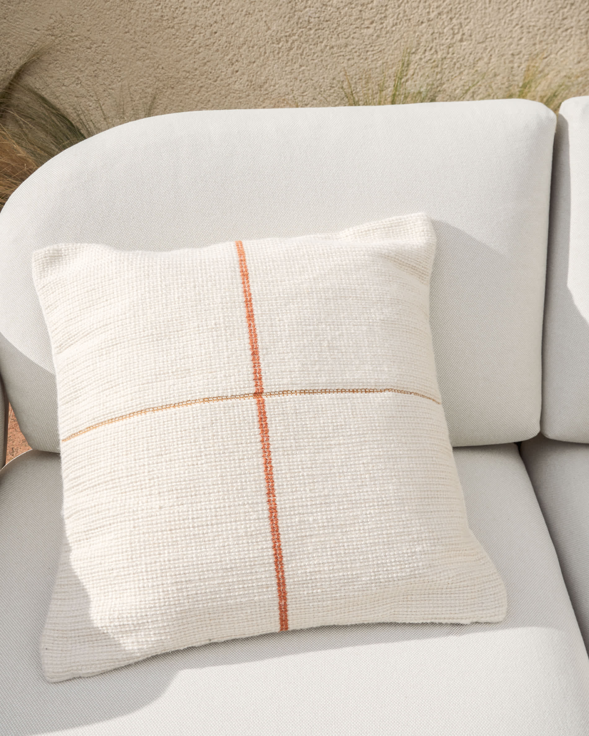 Atima orange 100% PET jacquard cushion cover 45 x 45cm