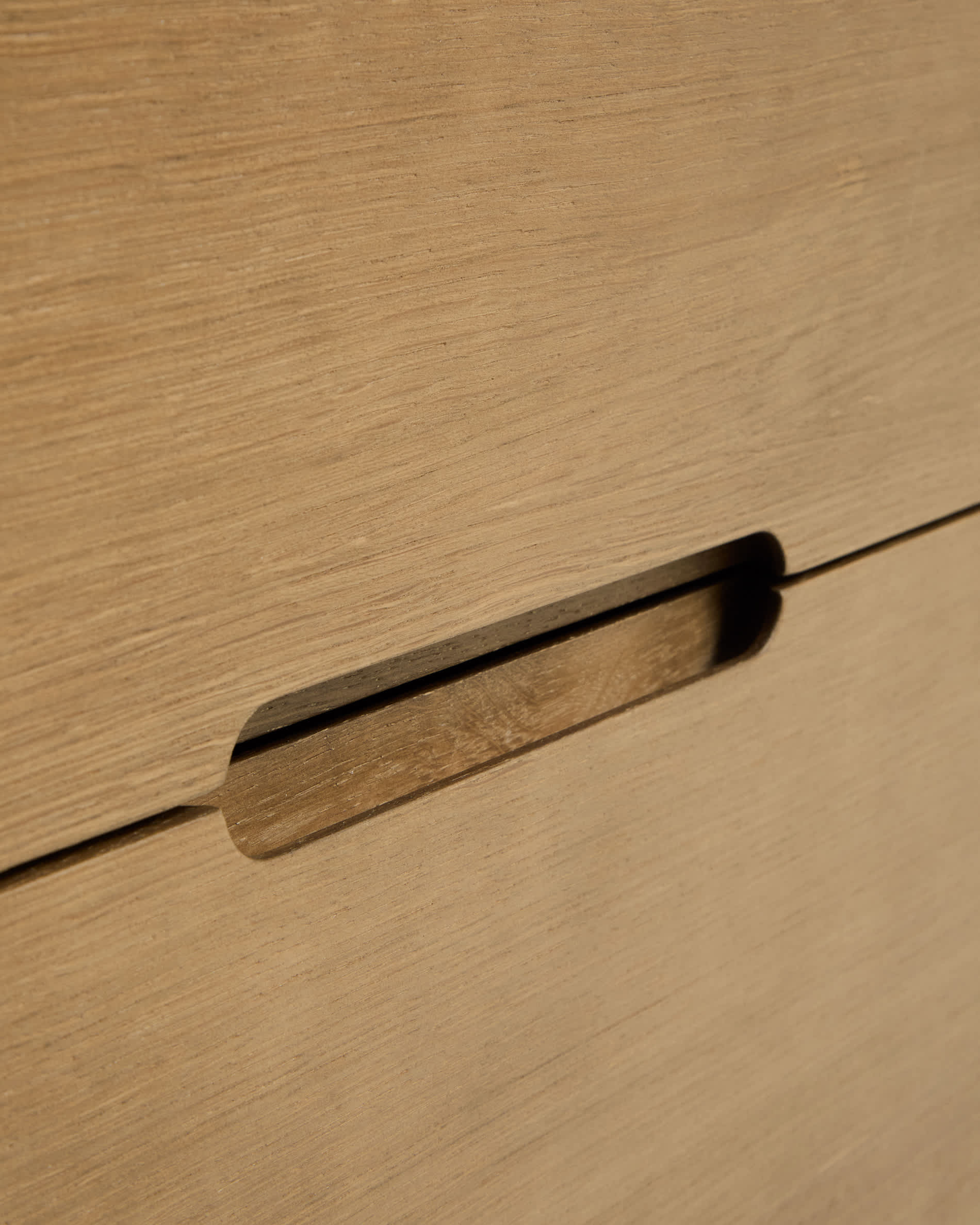 Arelida bedside table made of oak veneer and solid oak wood with light brown finish 65 x 50 cm FSC Mix Credit
