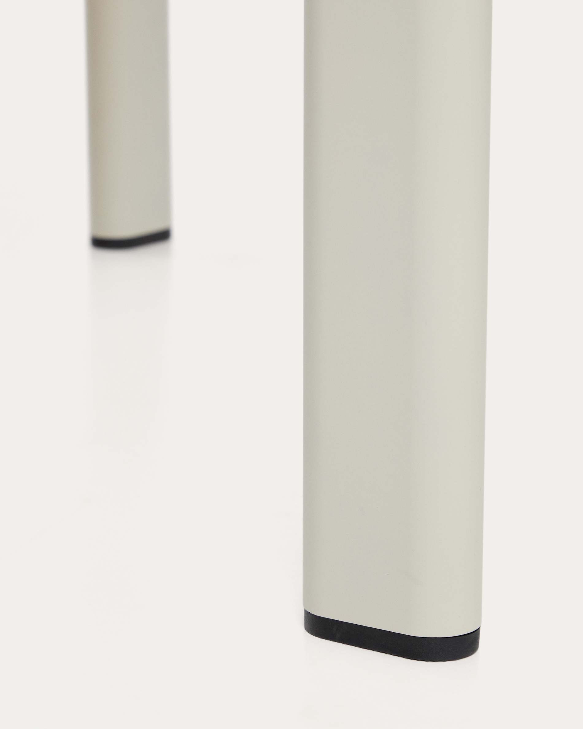 Anafi table in sintered stone and ecru aluminium 180 x 90 cm