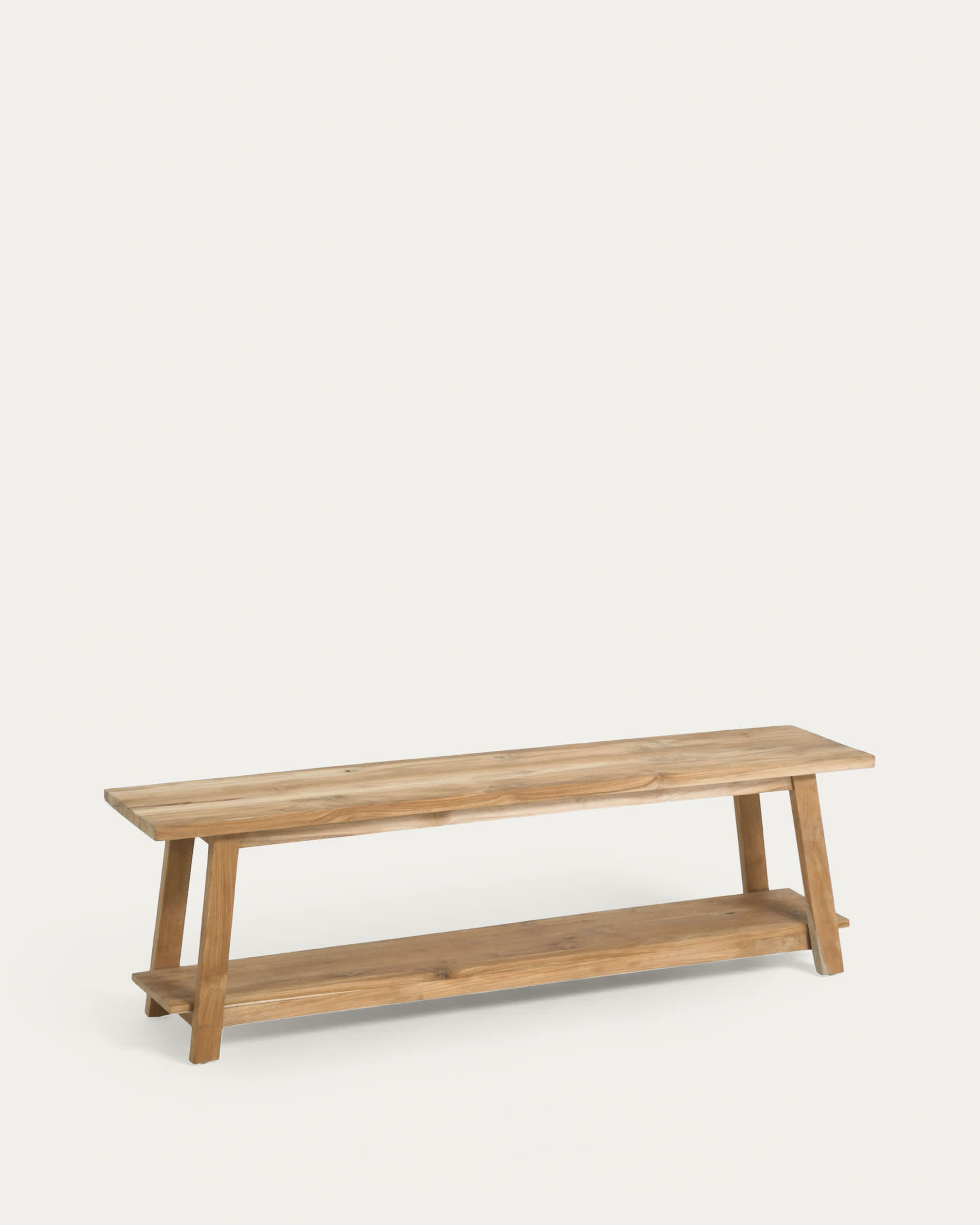 Kave Home - Banco Safara madera maciza de teca reciclada 150 cm