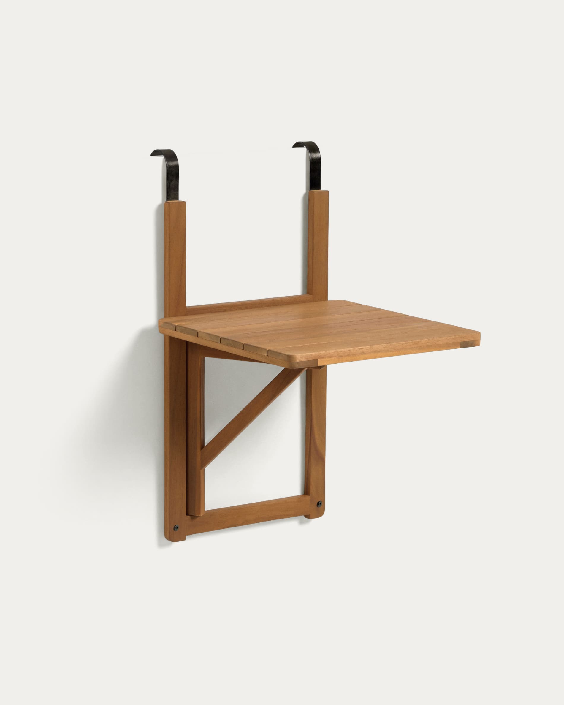Kave Home - Mesa plegable de balcón Amarilis madera maciza acacia 40 x 42 cm FSC 100%