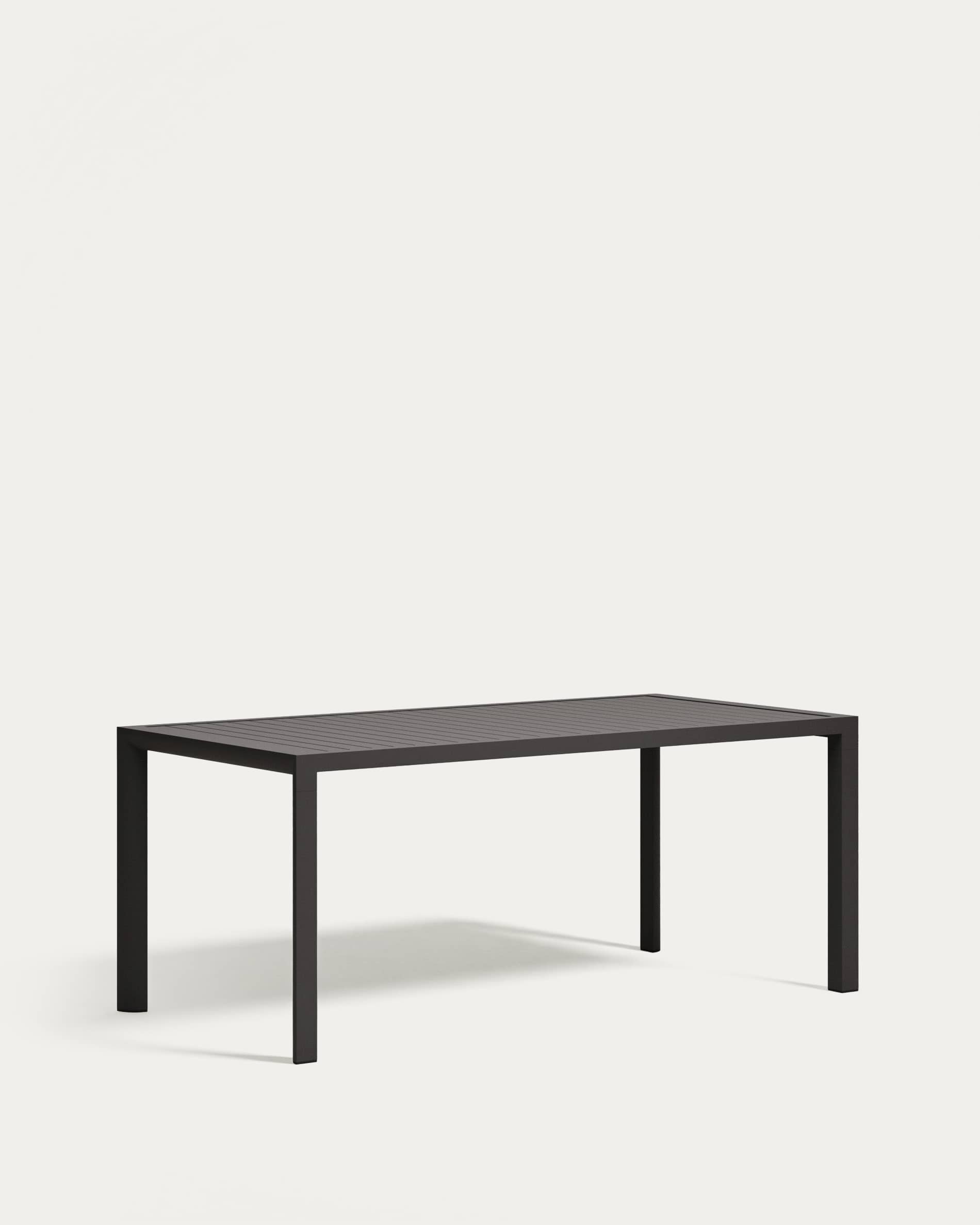 Culip aluminium outdoor table in powder coated grey finish, 180 x 90 cm