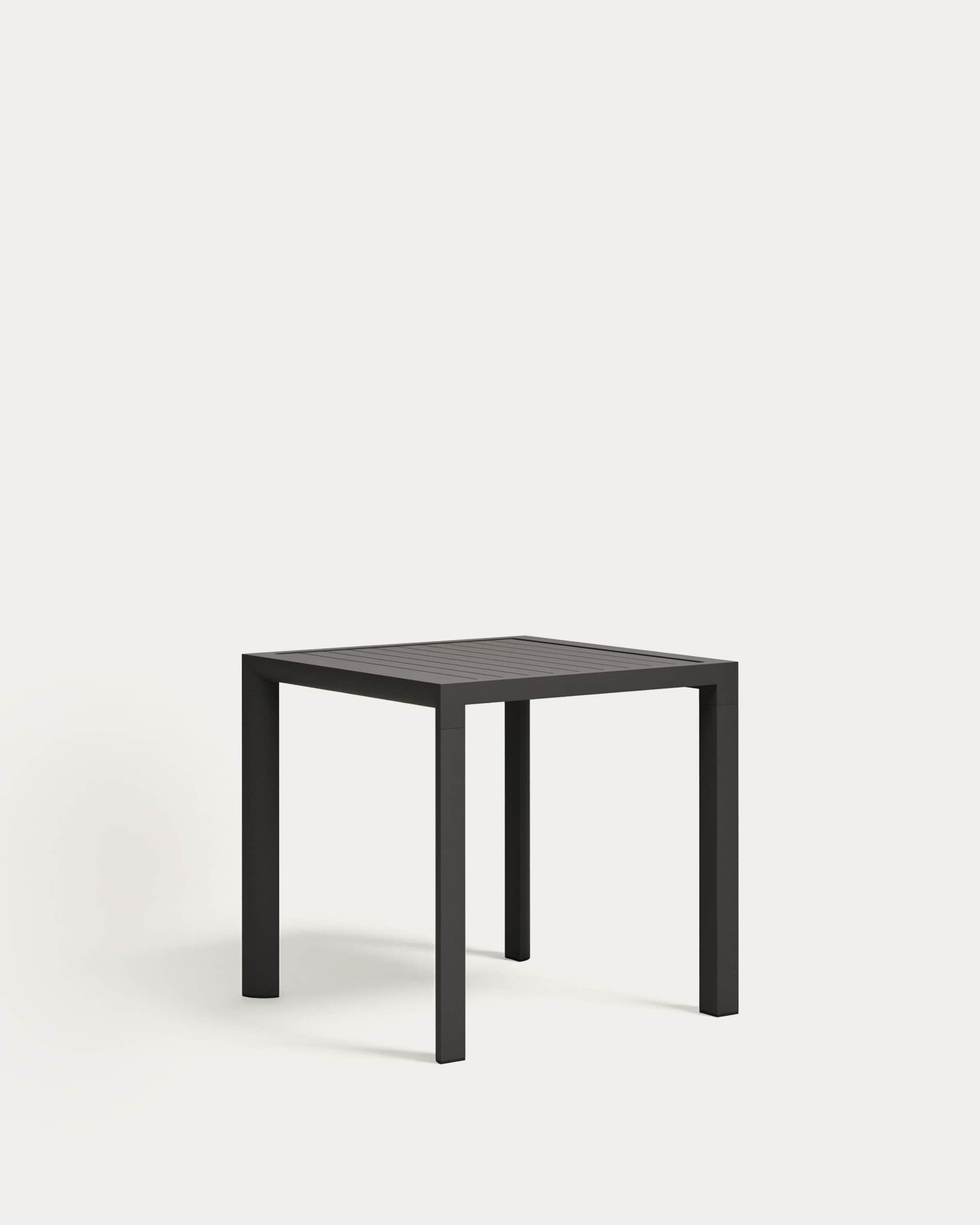 Culip aluminium outdoor table in powder coated grey finish, 77 x 77 cm