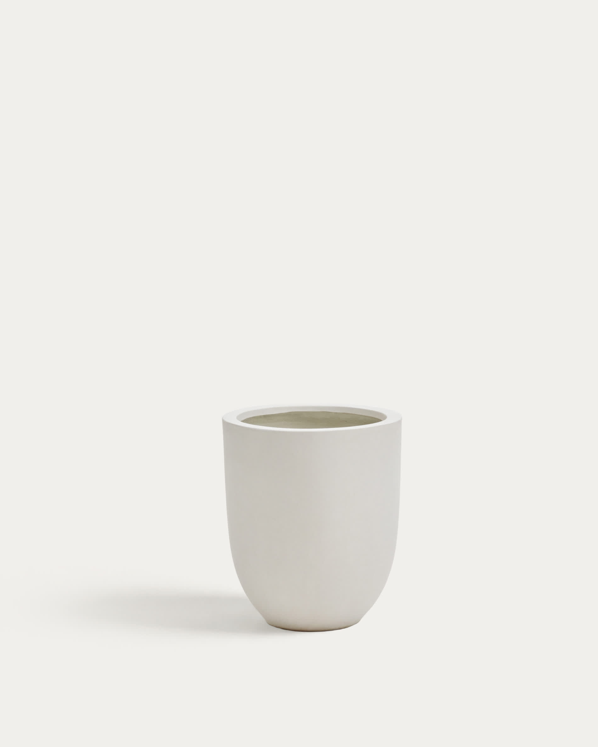 Aiguablava plant pot in white cement, Ø 39 cm