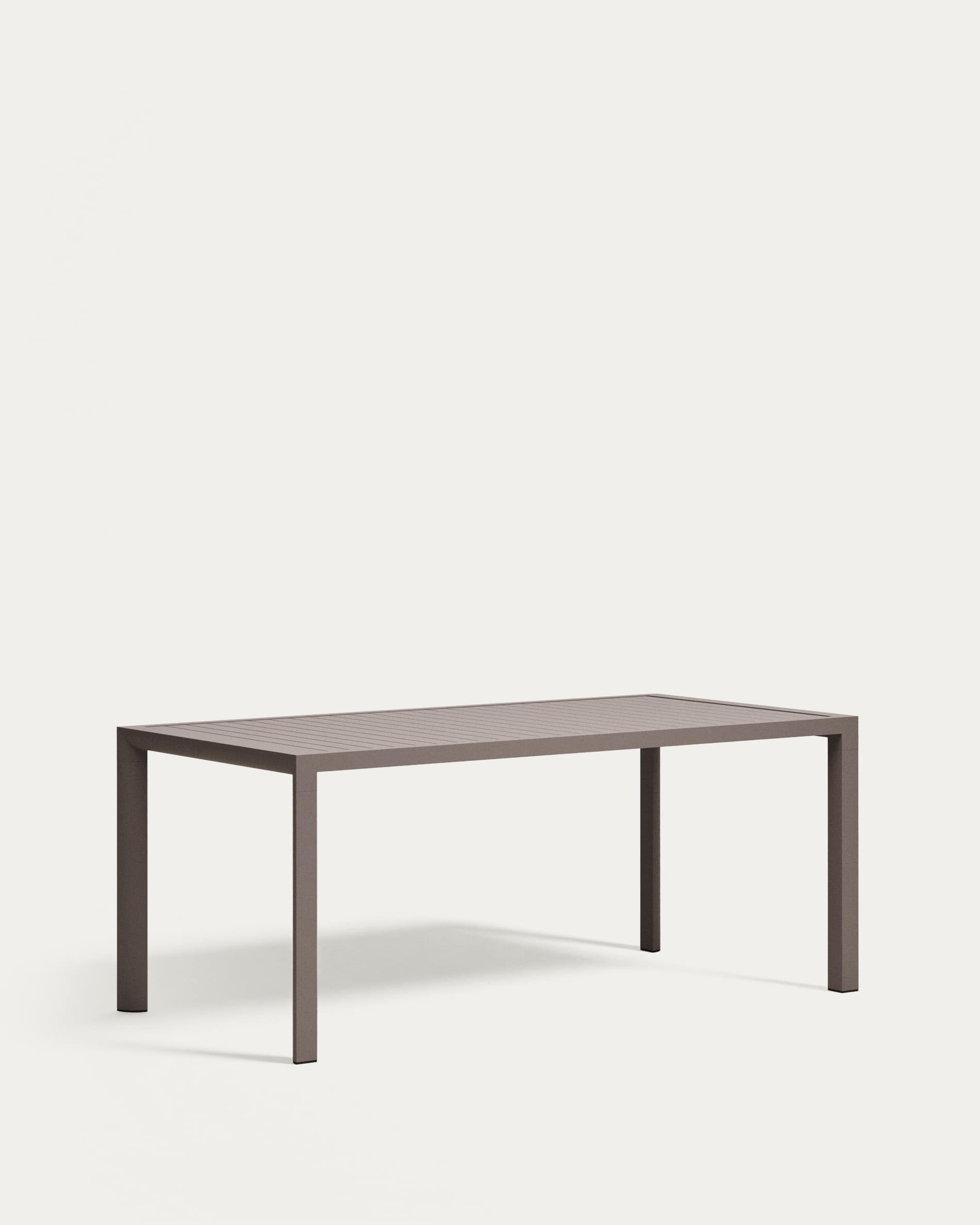 Culip aluminium outdoor table in powder coated brown finish, 180 x 90 cm
