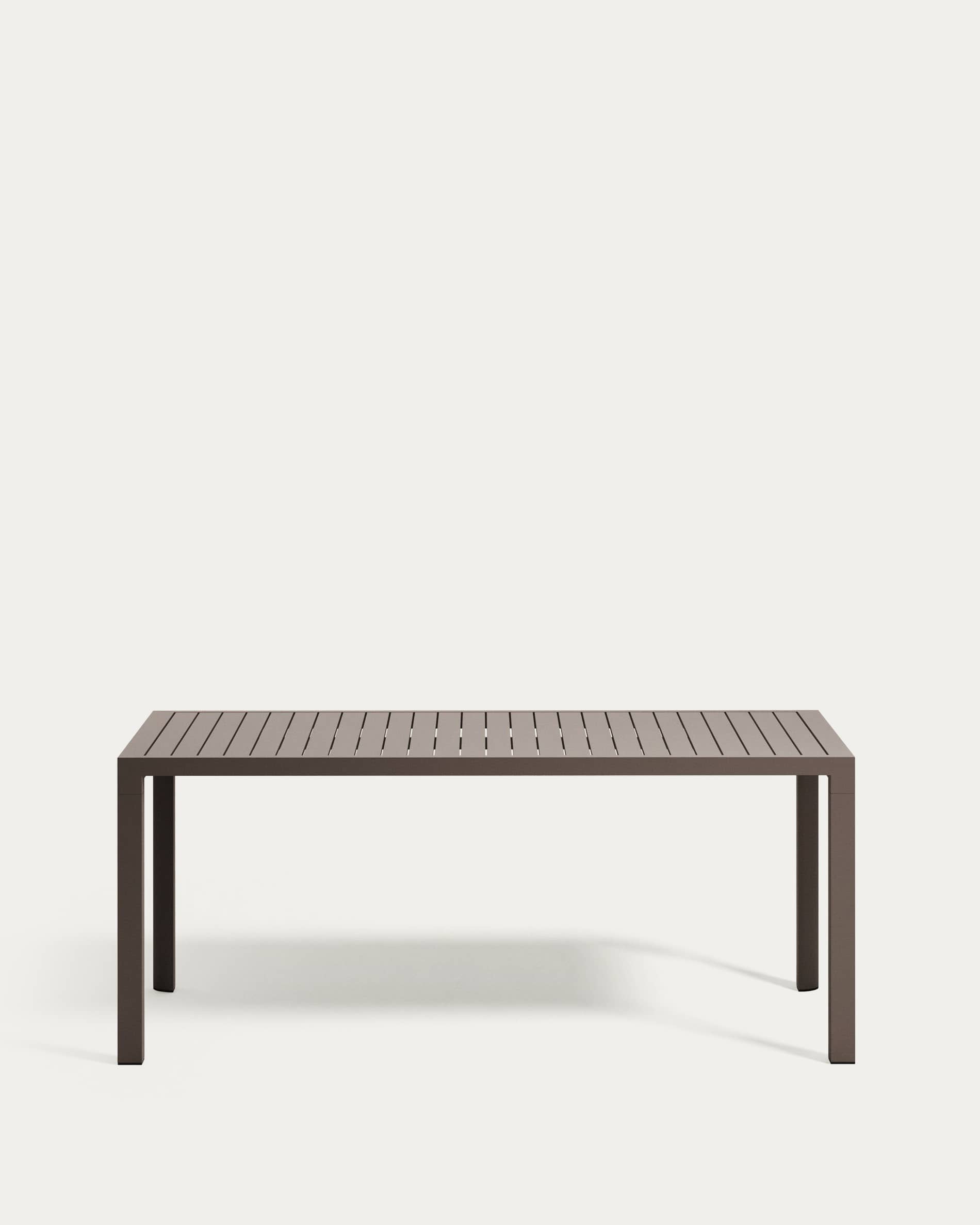 Culip aluminium outdoor table in powder coated brown finish, 180 x 90 cm