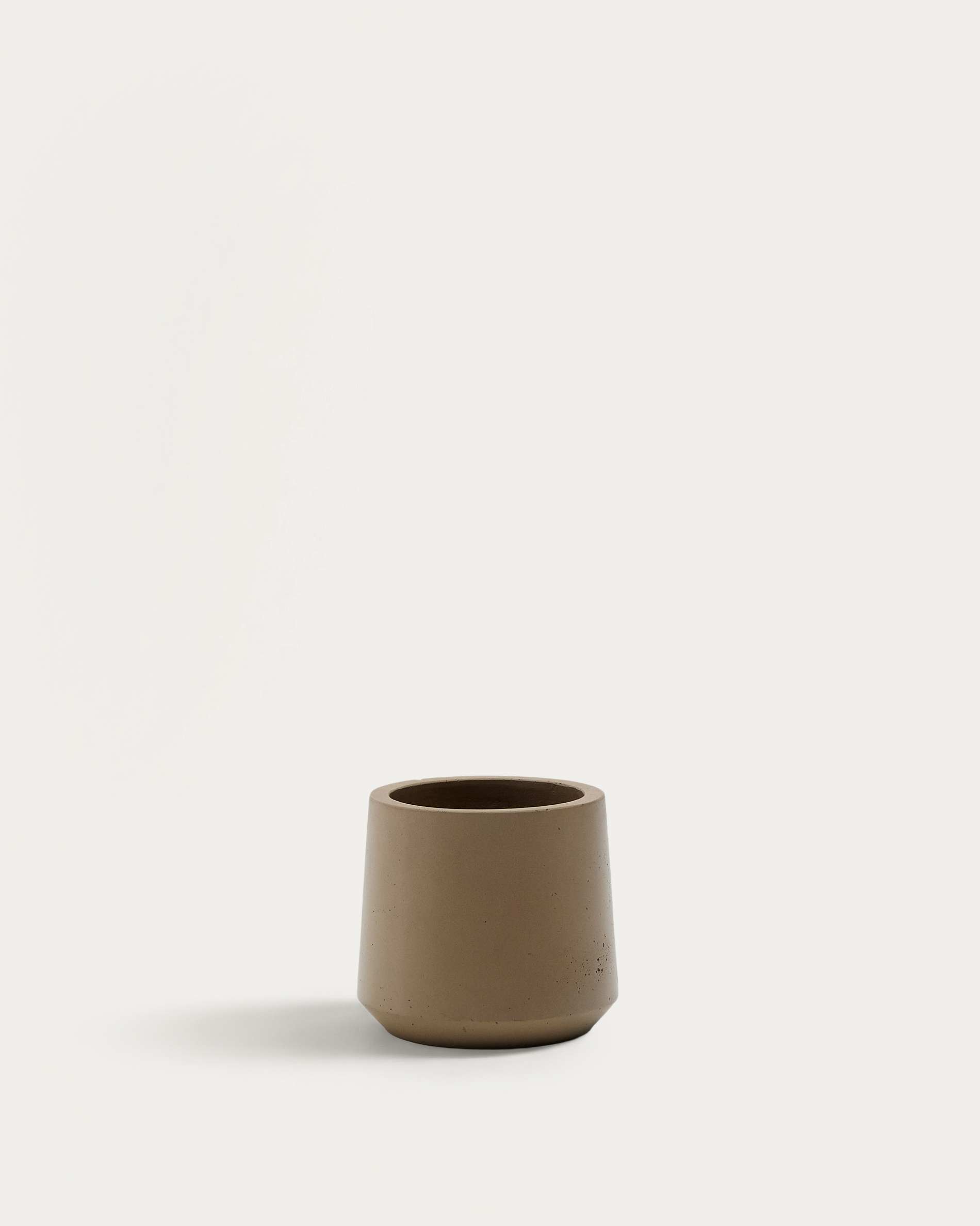 Calun beige cement planter Ø 32cm