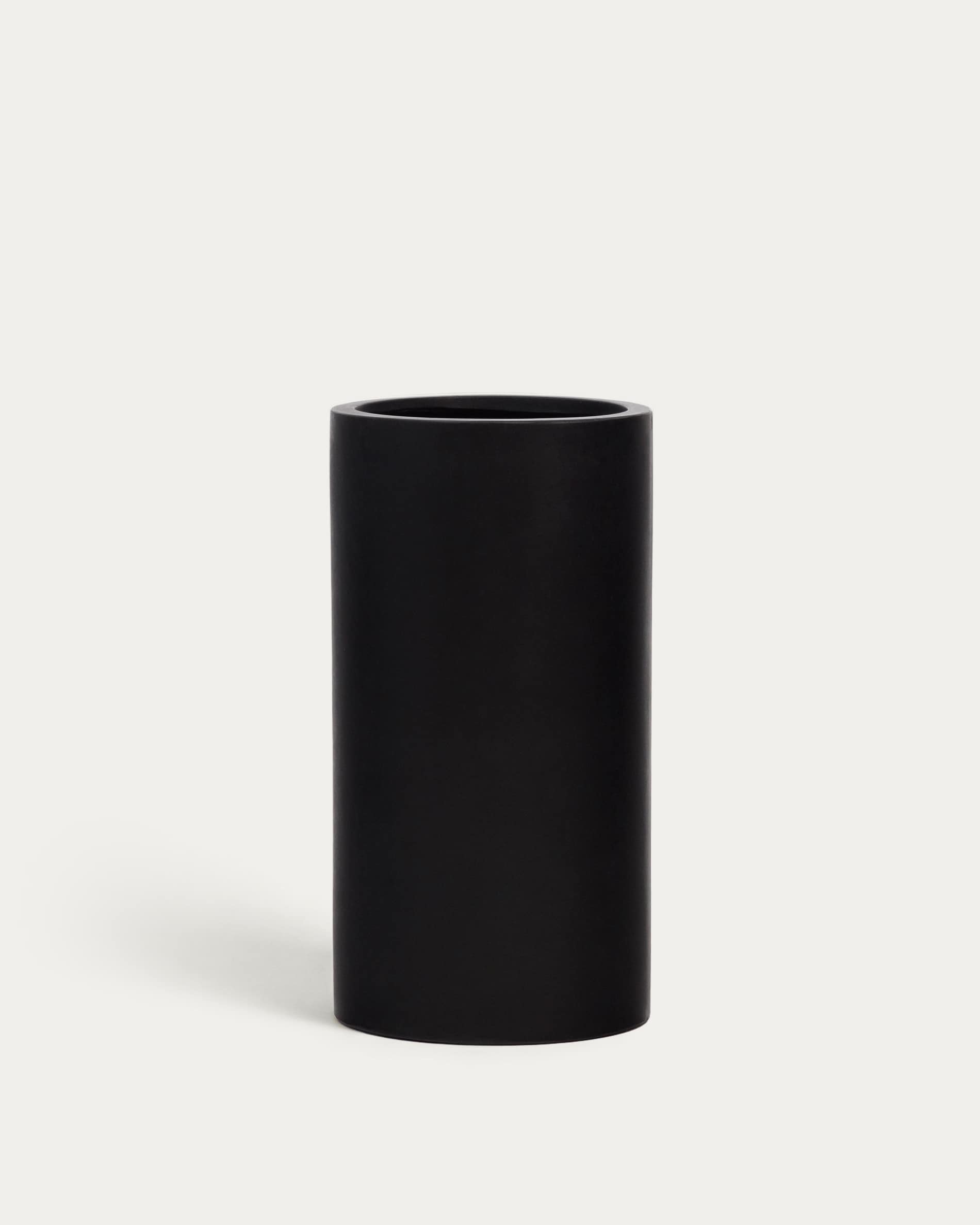 Aiguablava plant pot in black cement, Ø 42 cm