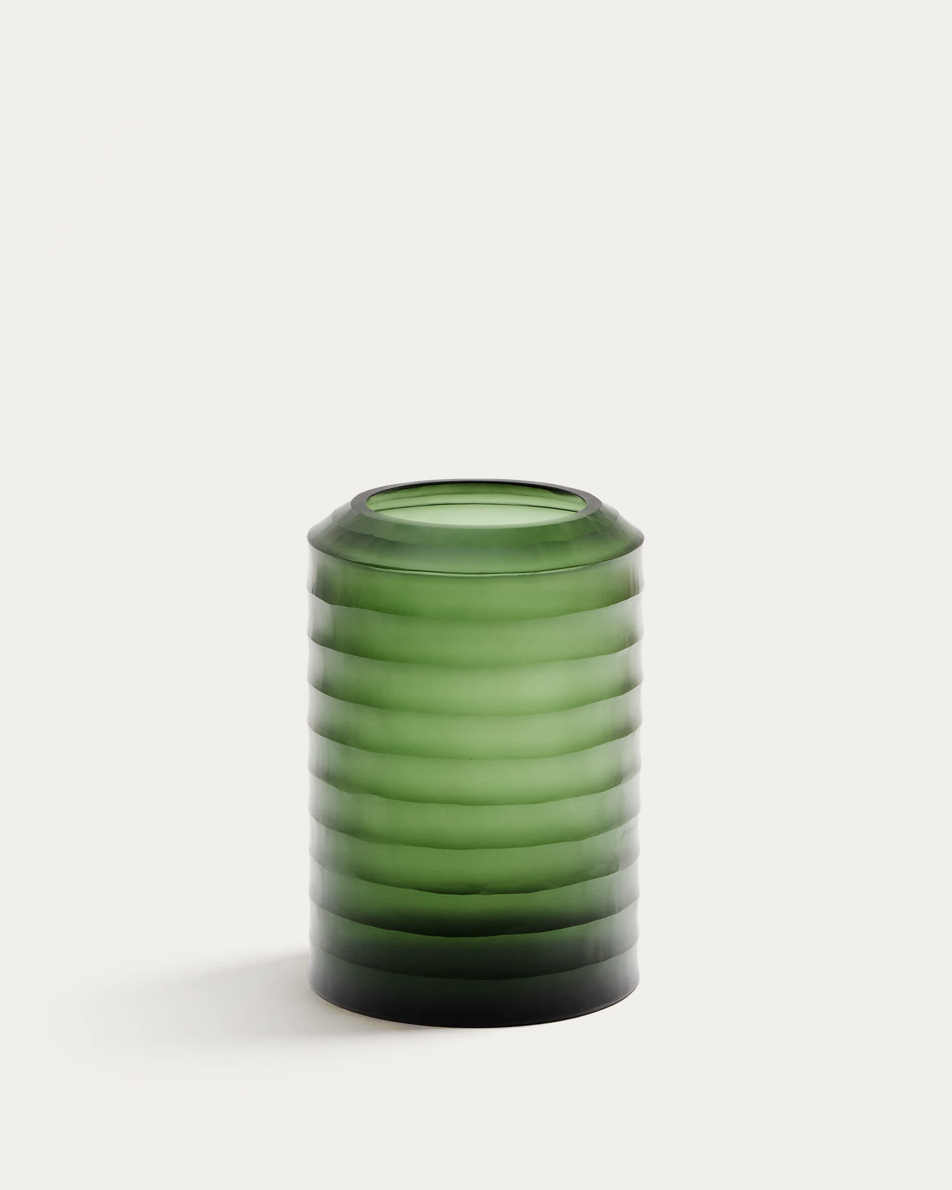 Bunce green, recycled-glass vase, 25 cm