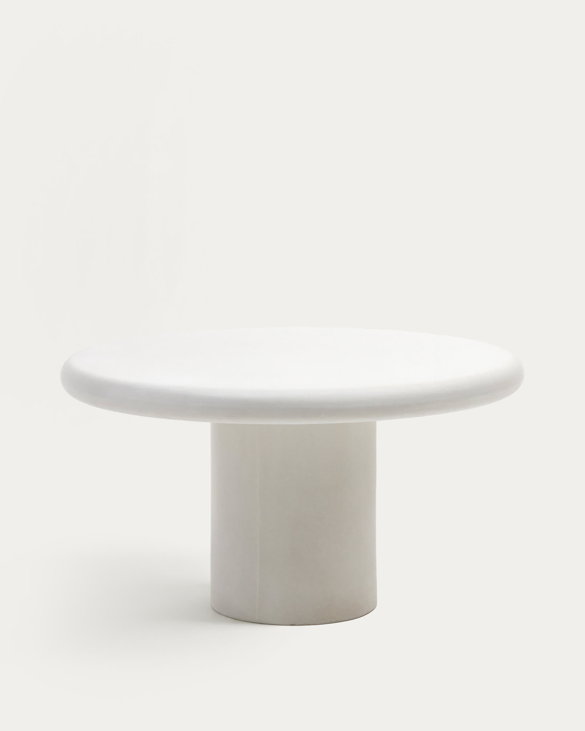 Addaia white cement, round table, Ø140 cm