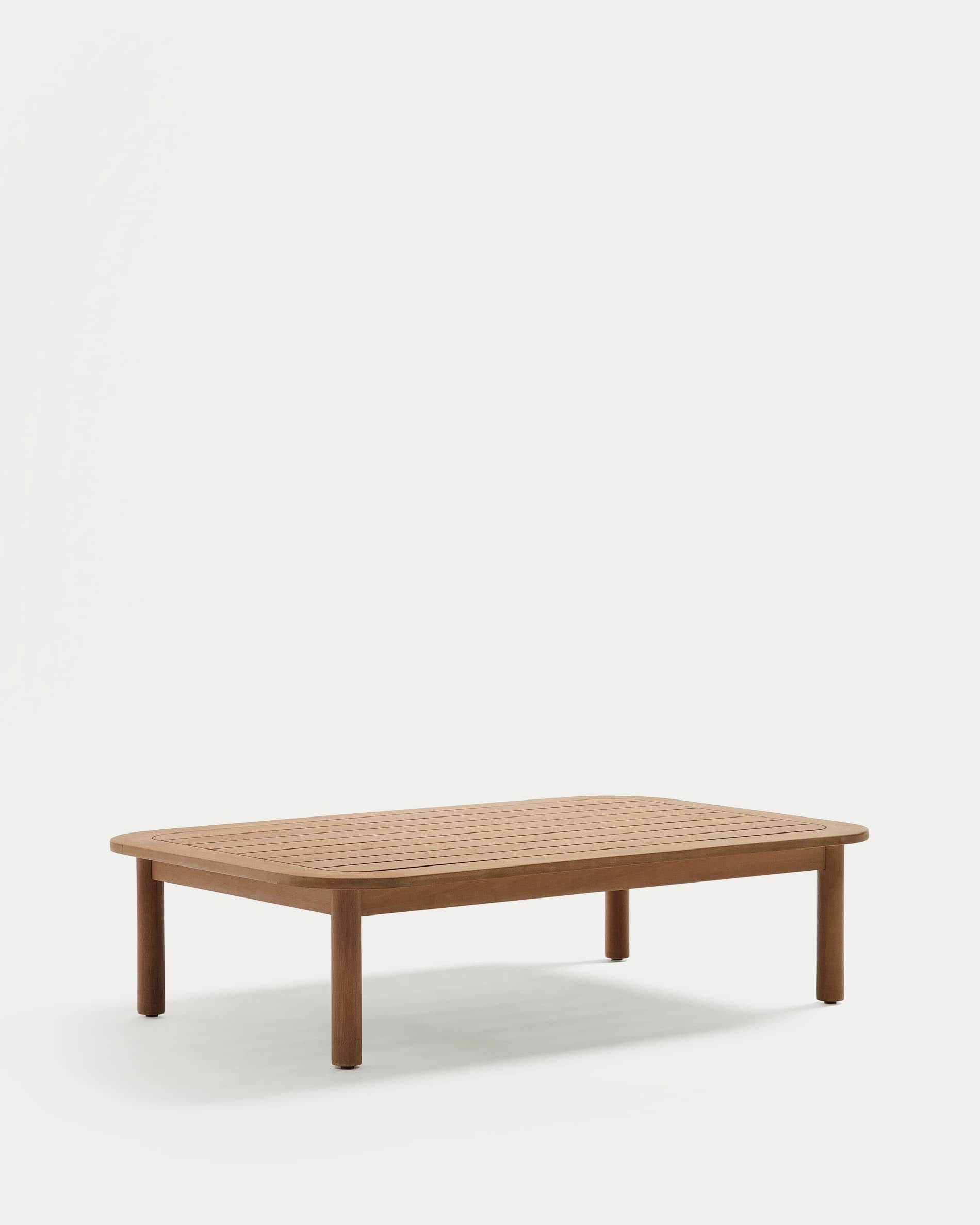 Sacova solid eucalyptus wood coffee table, 100% outdoor suitable 140 x 89 cm
