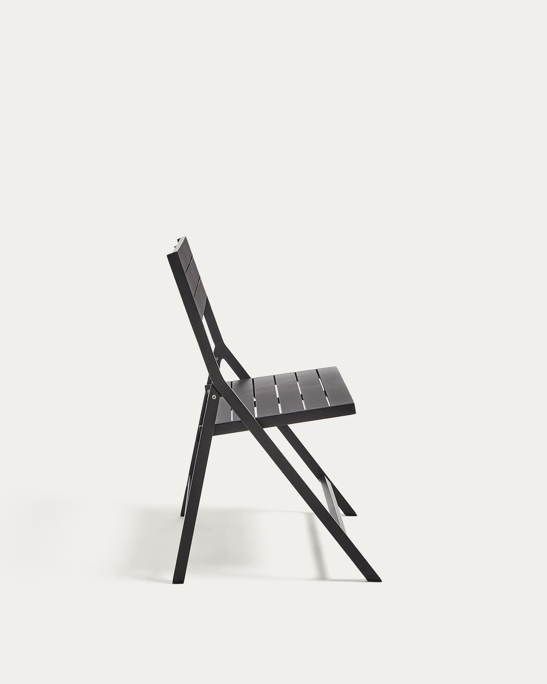 Folding outdoor Bench torreta made of aluminum with dark grey finish