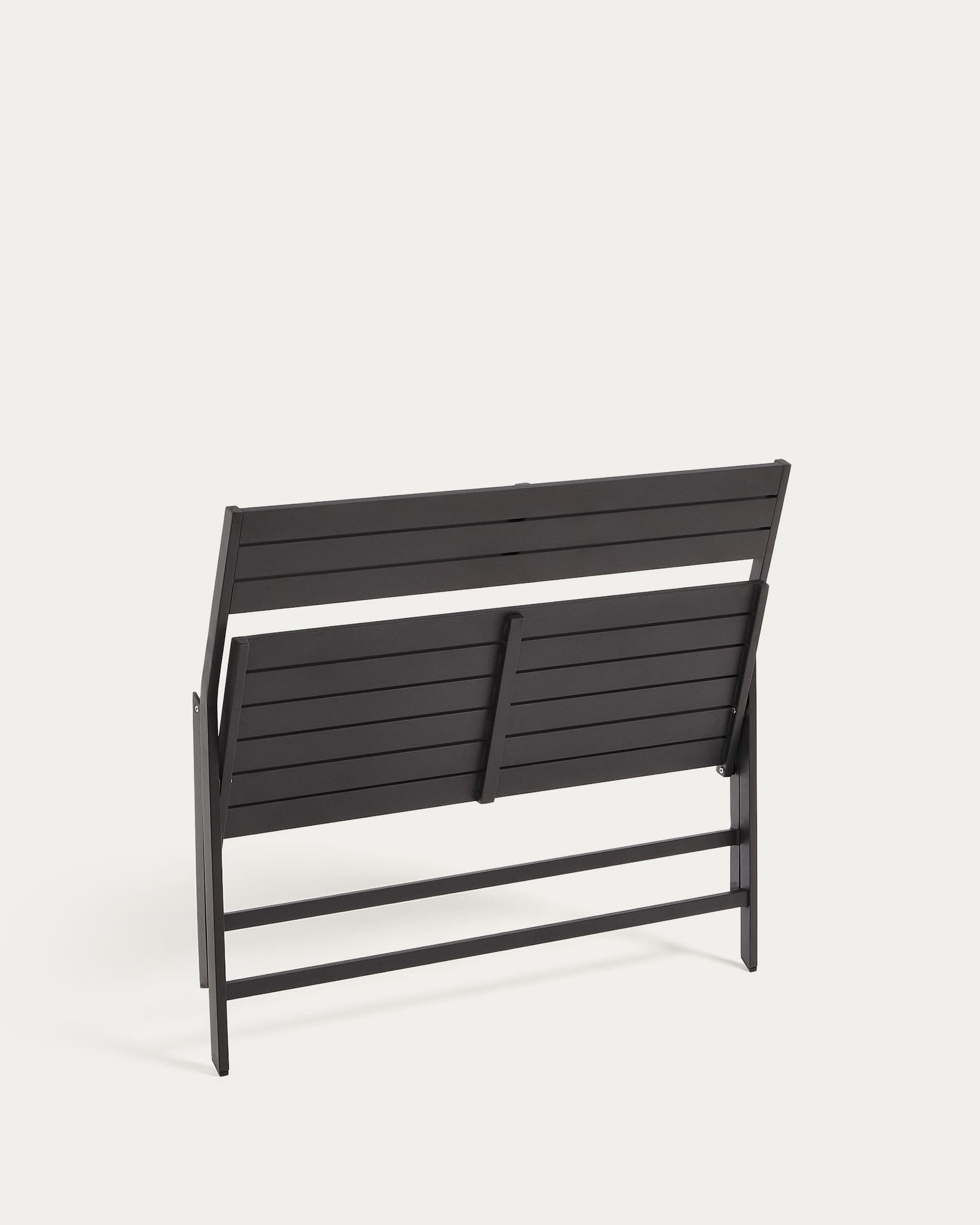 Folding outdoor Bench torreta made of aluminum with dark grey finish
