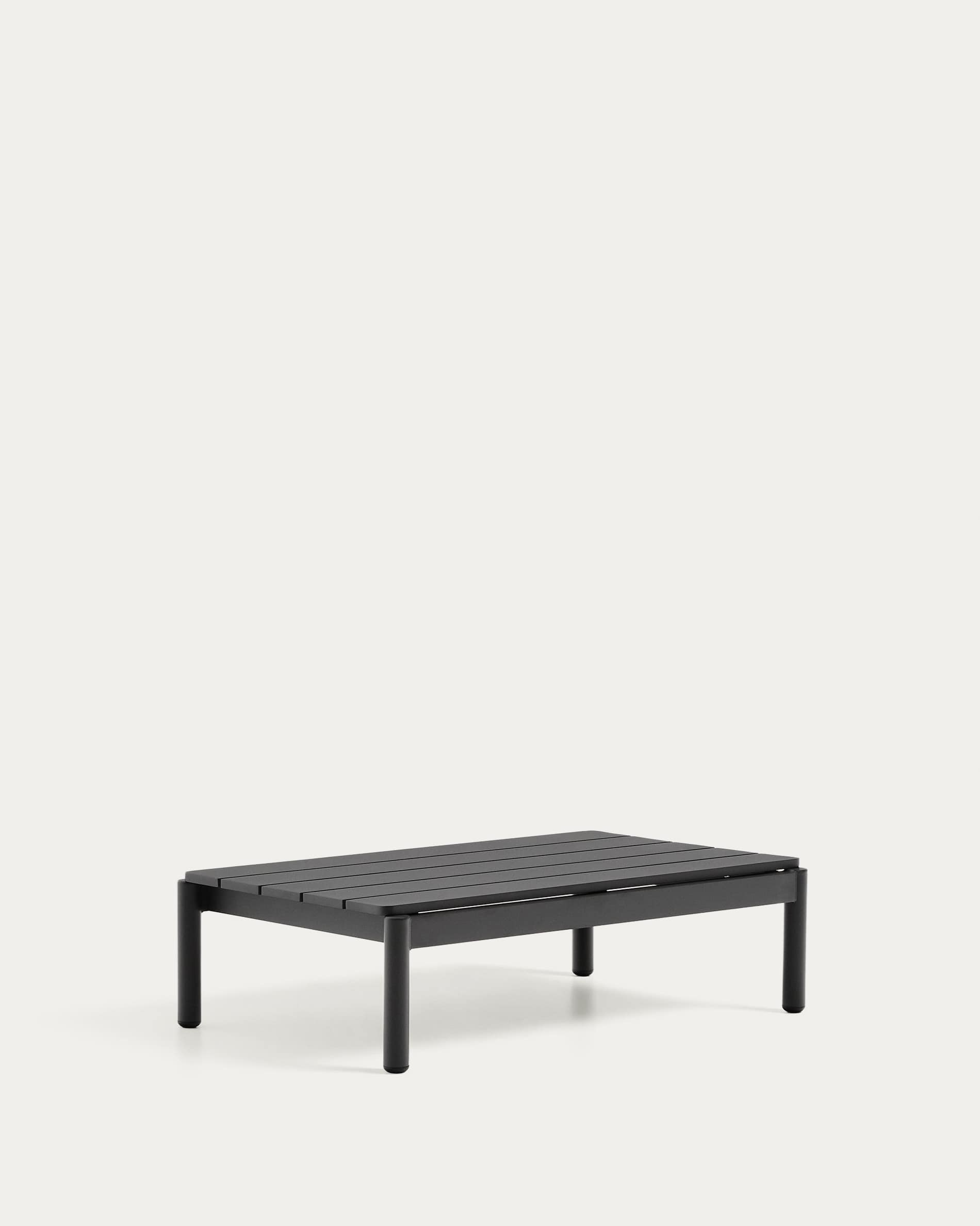 Sorells coffee table in grey aluminum 52,4 x 91 cm