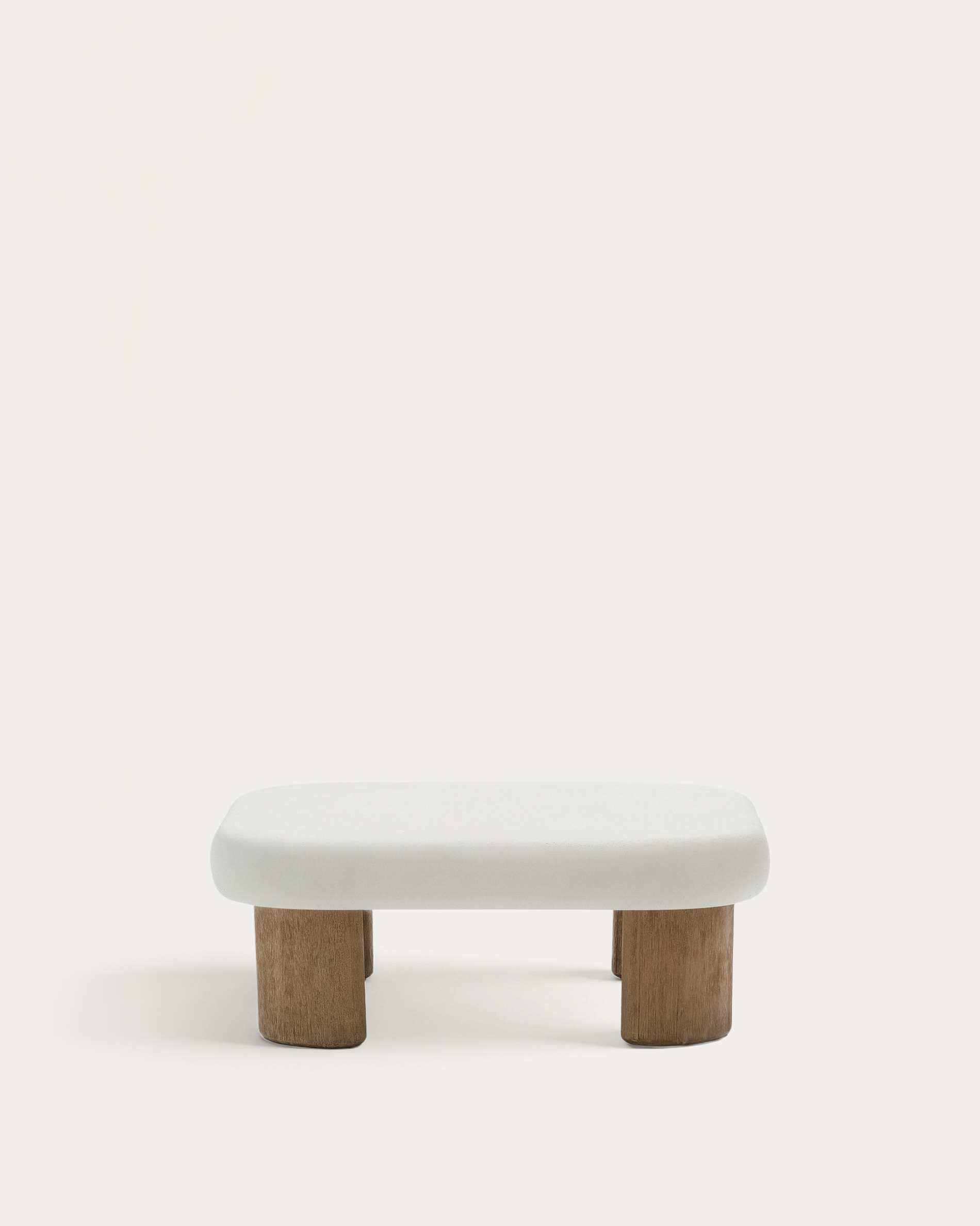 Labra coffee table in cement and acacia wood 80 x 80 cm FSC 100%