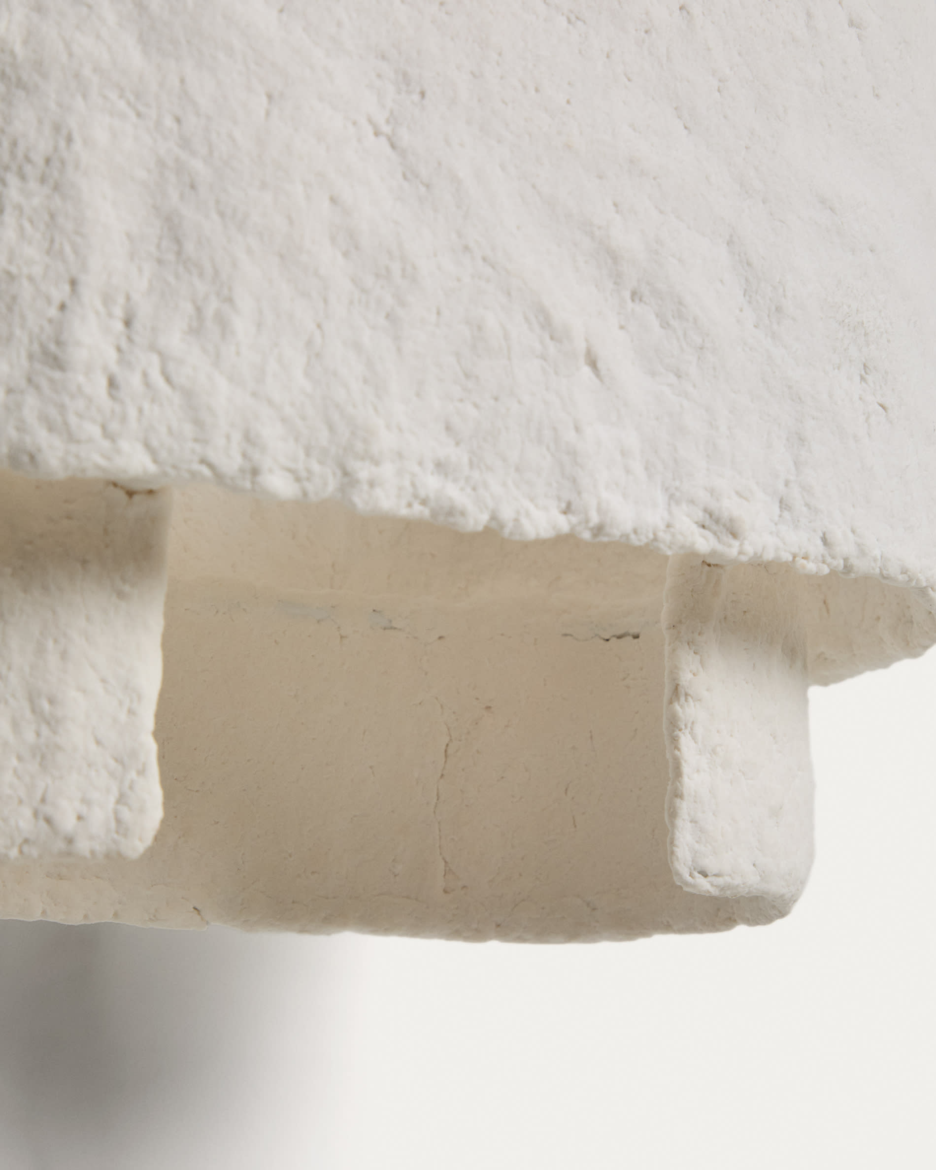 Bedala white papier-mâché wall light