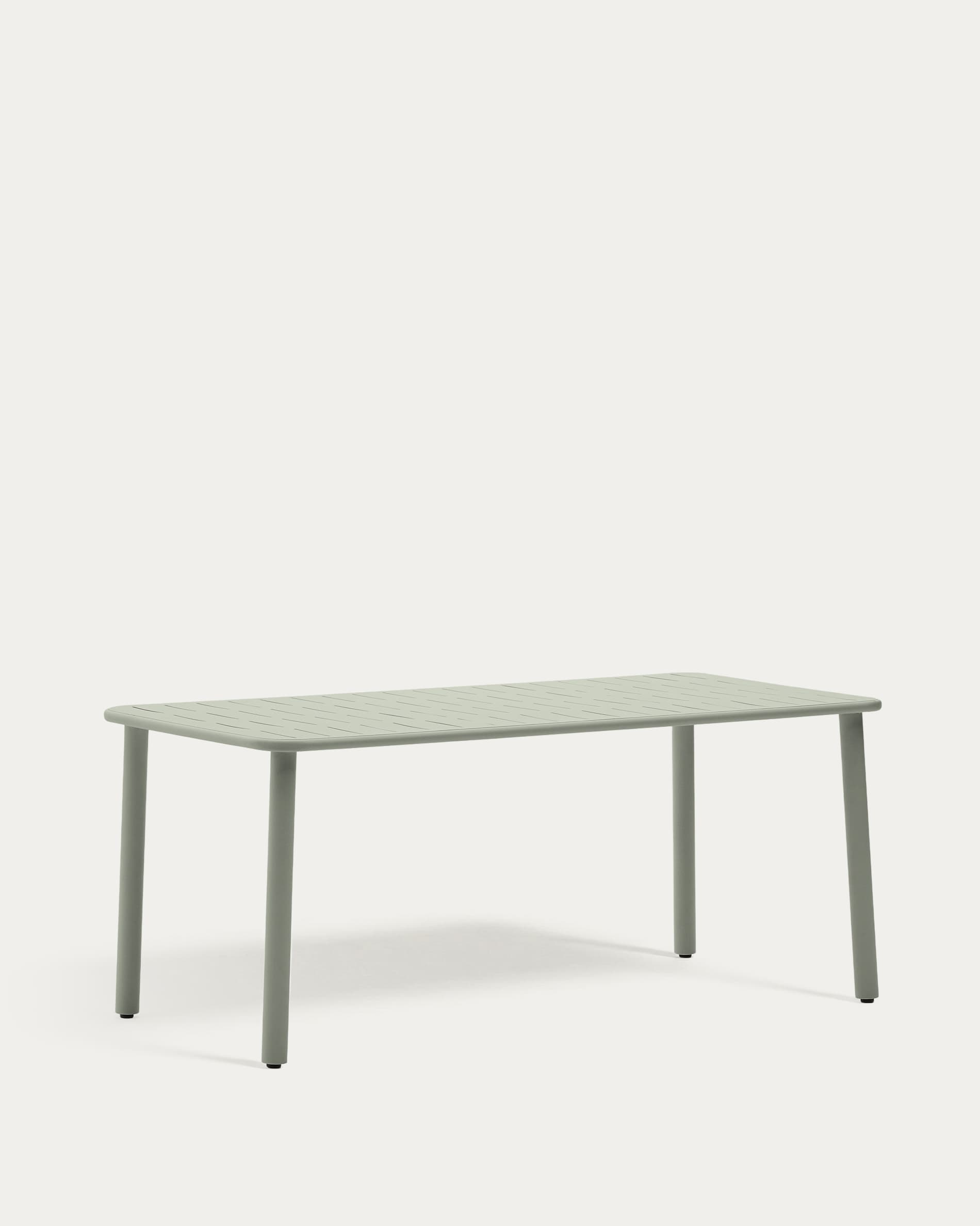 Brai outdoor table in turquoise galvanised steel 180 x 90cm