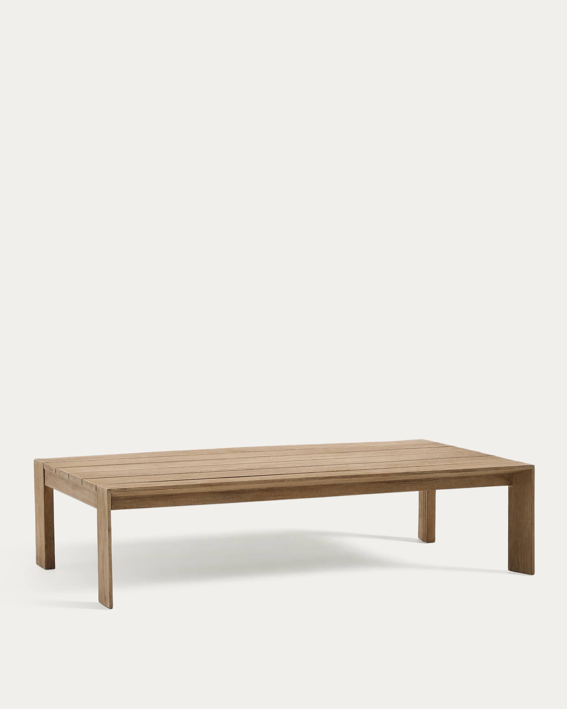 Ambra coffee table in solid acacia wood with light finish 82.5 x 140cm FSC 100%