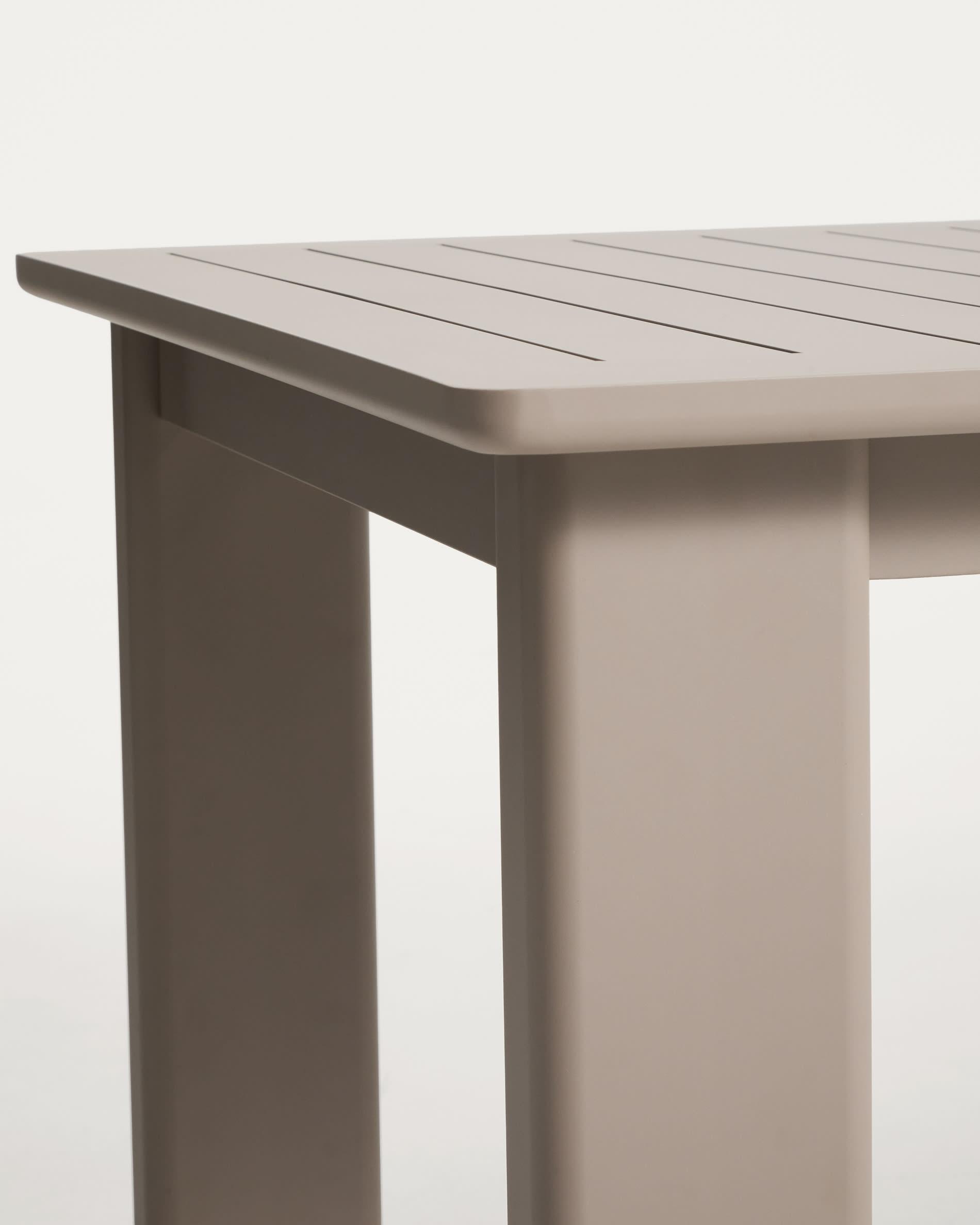 Livorno extendable table in taupe aluminium 233(350) x 100 cm