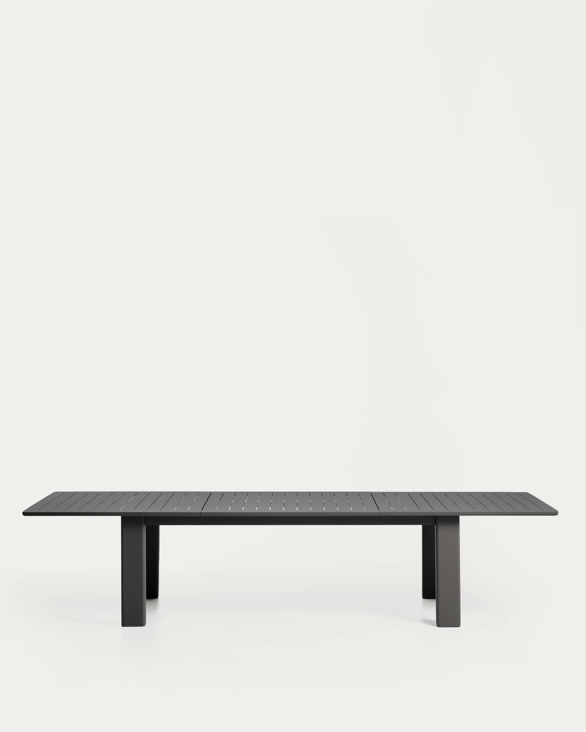 Livorno extendable table in graphite aluminium 233(350) x 100 cm