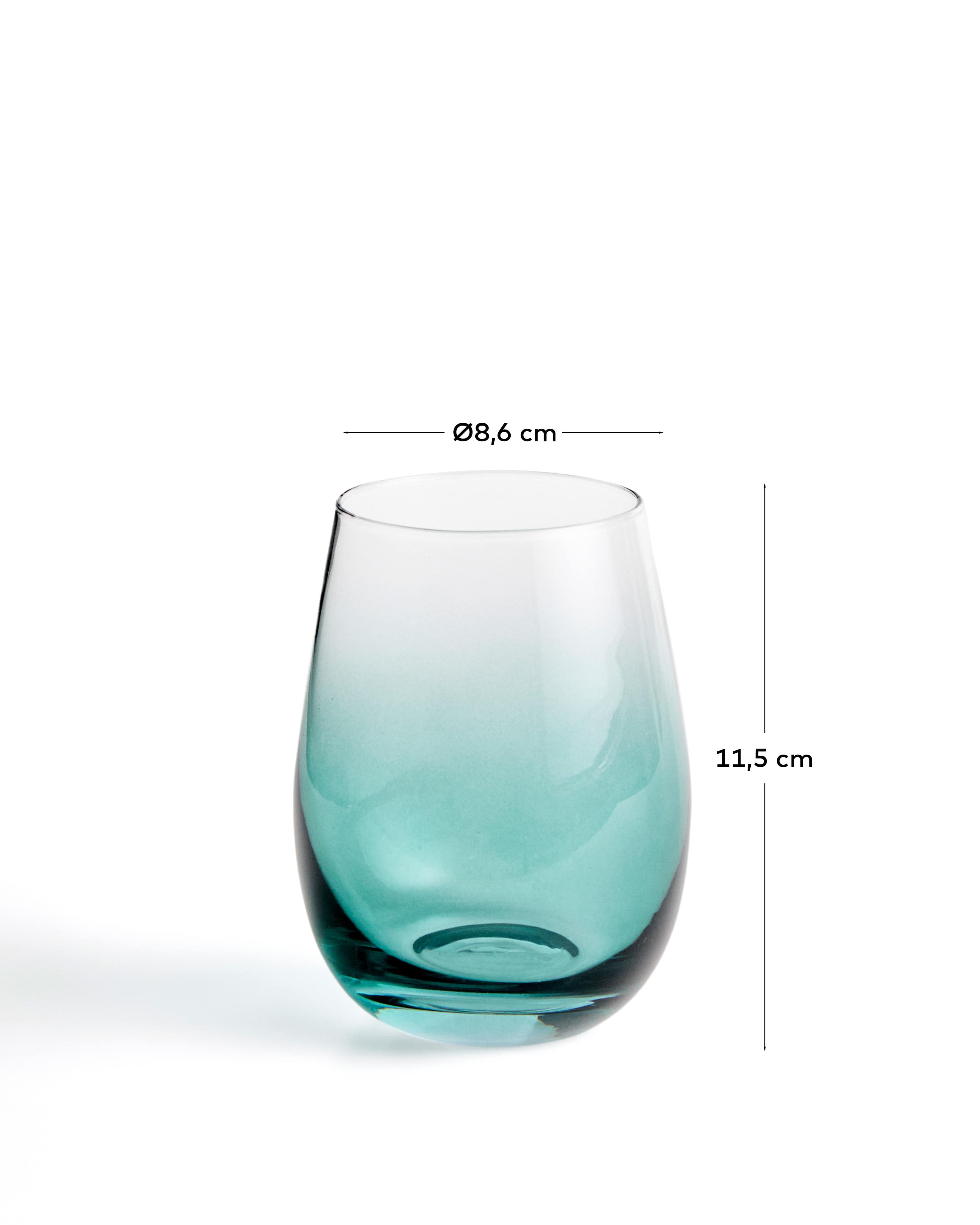 Irides blue glass cup, 42 cl