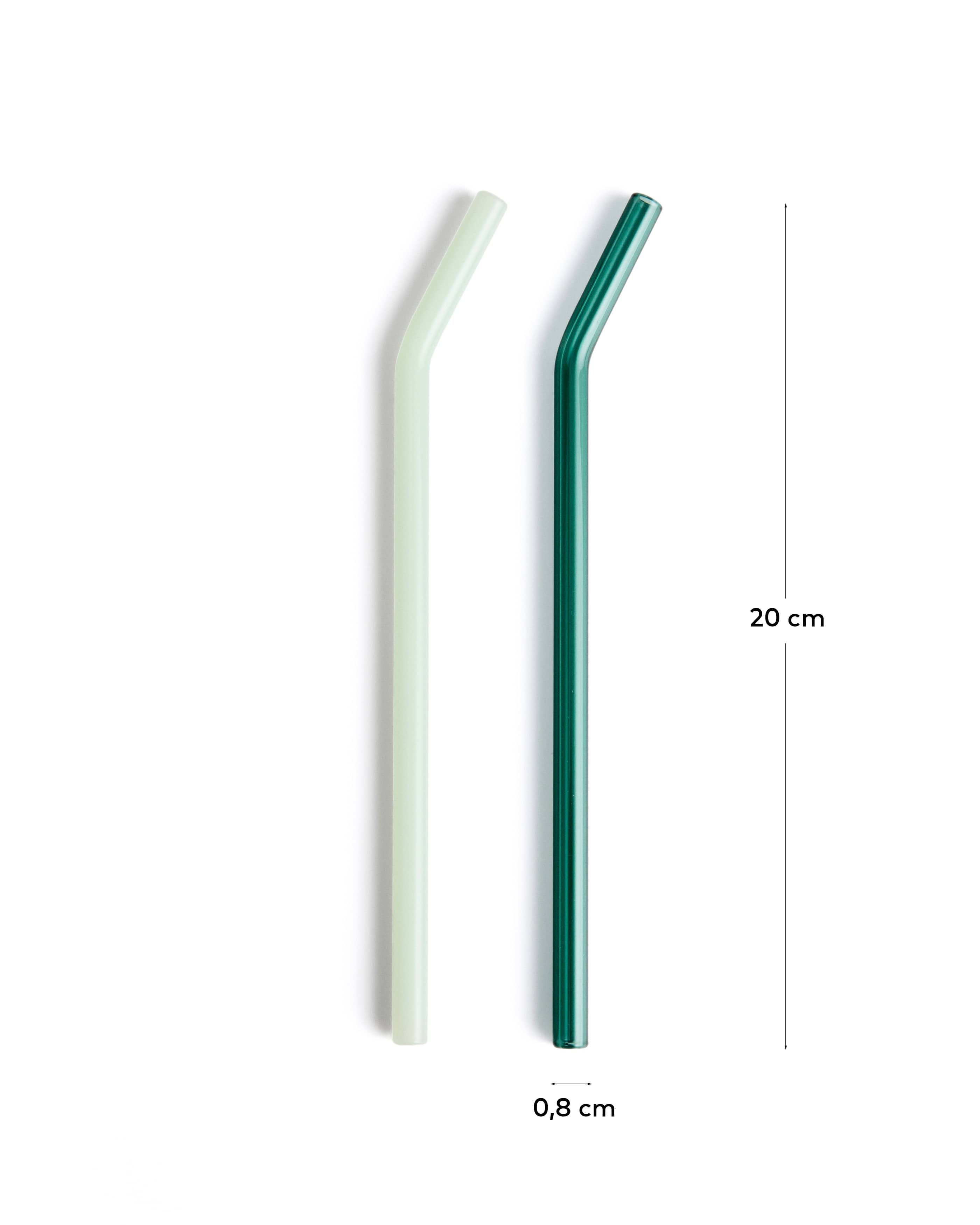 Micla set of 6 glass straws 10.5 cm