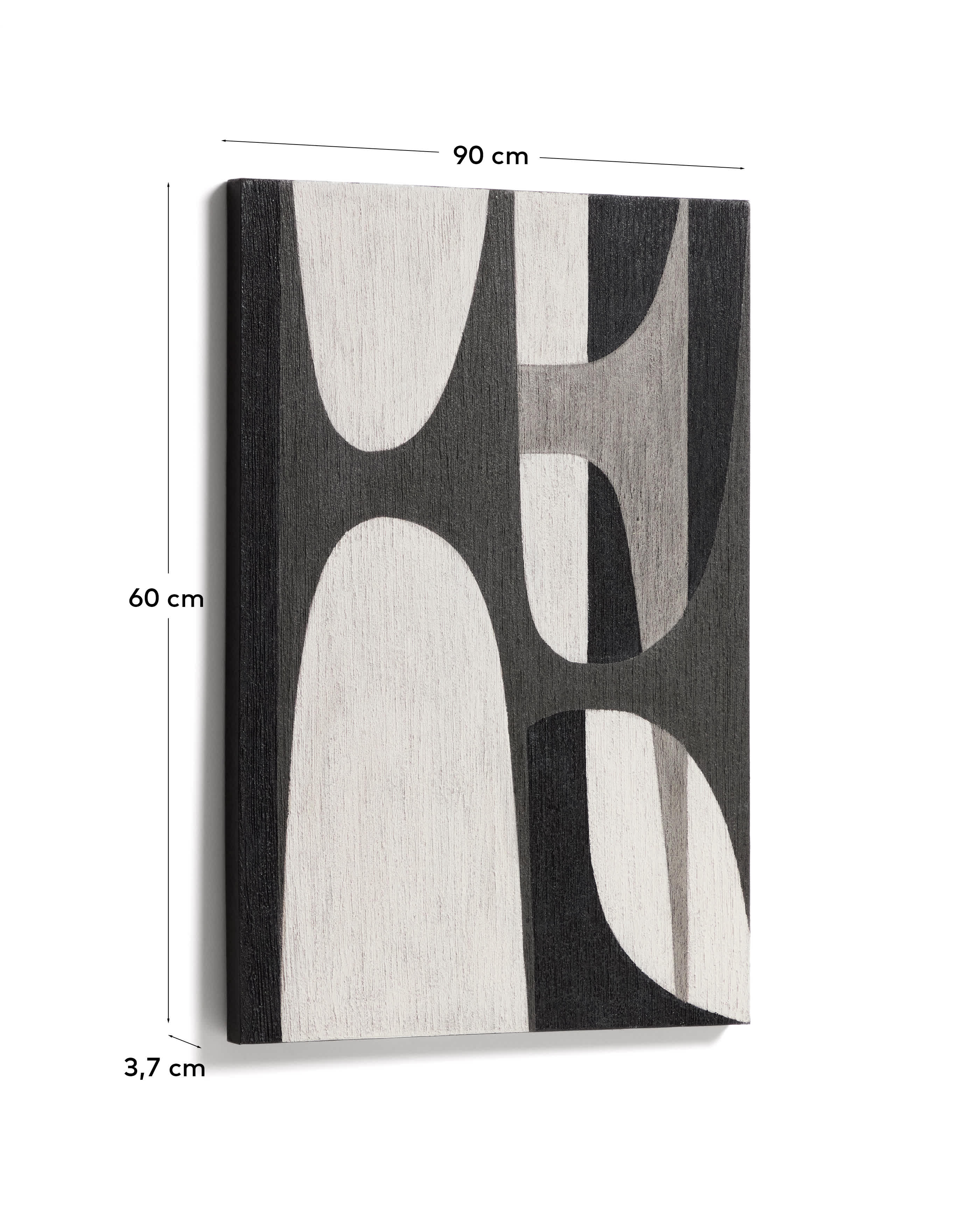 Onure black and white abstract picture 60 x 90cm