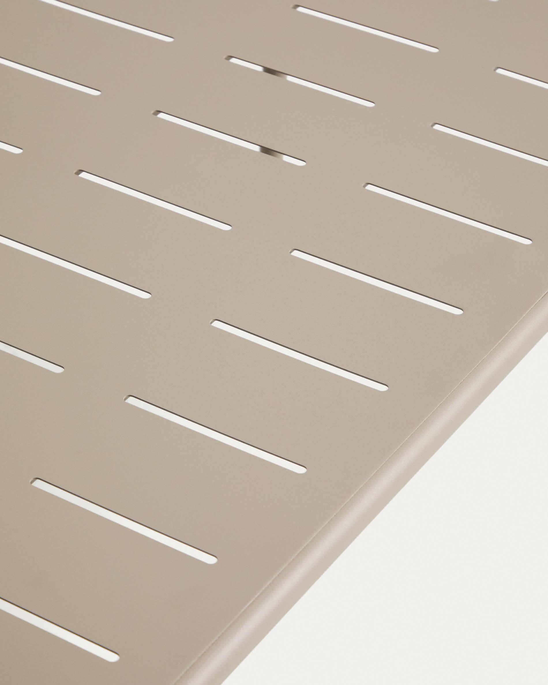 Zivia outdoor table in taupe galvanised steel 90 x 50cm