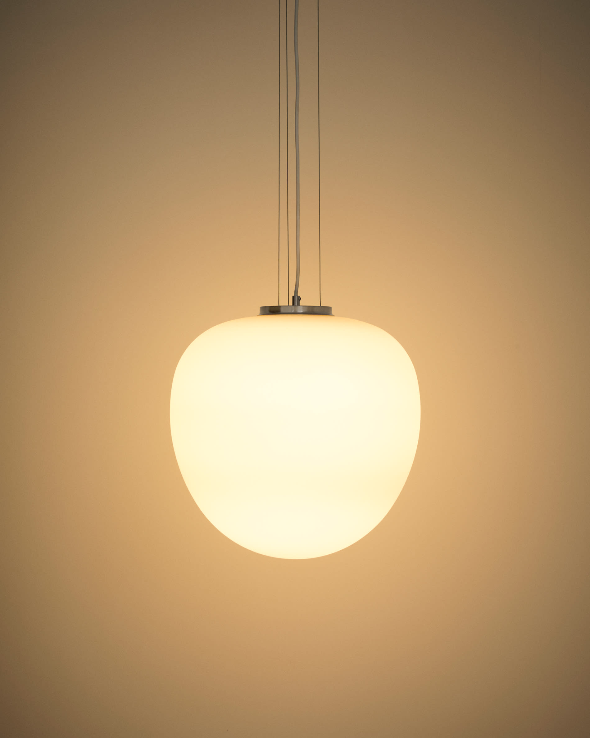 Ardali ceiling lamp in smoked glass and steel with brushed finish Ø25cm