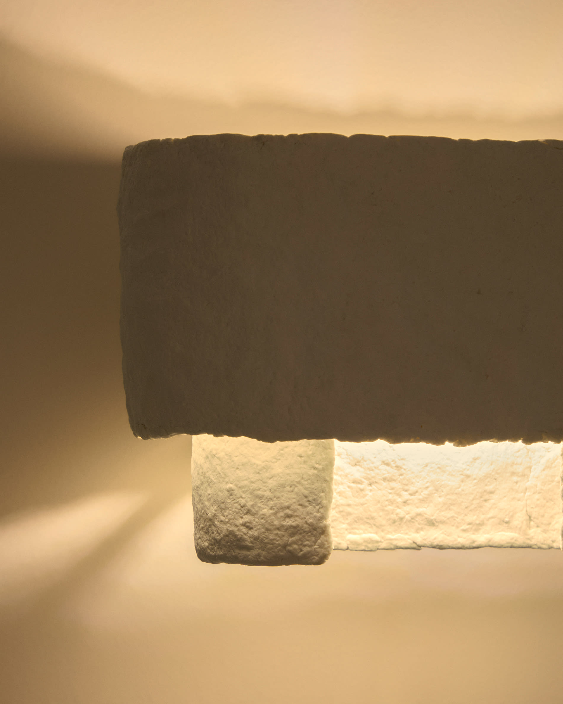 Bedala white papier-mâché wall light