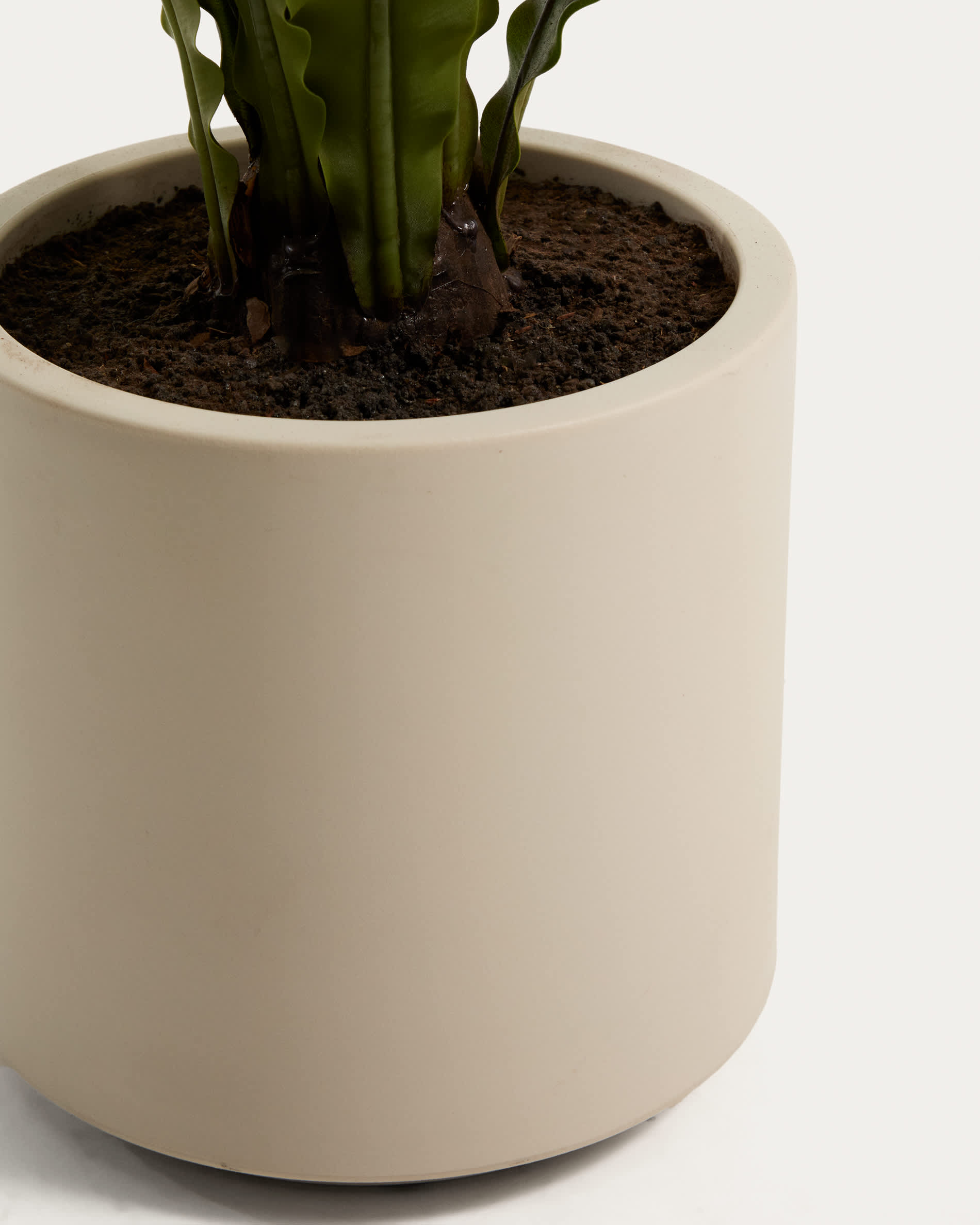 Artificial Neottopteris plant with white pot 70cm