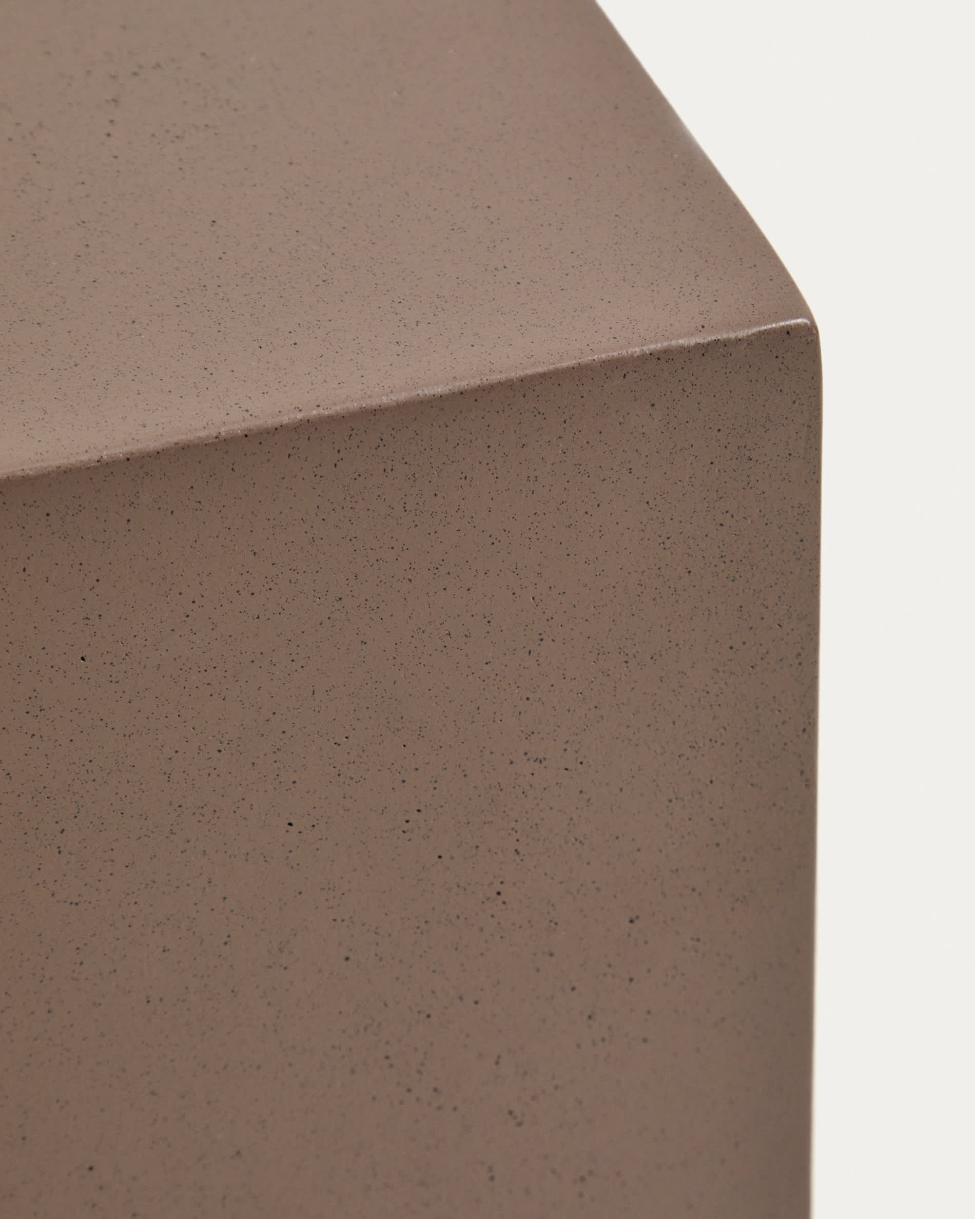 Rustella side table in brown concrete 35 x 35cm