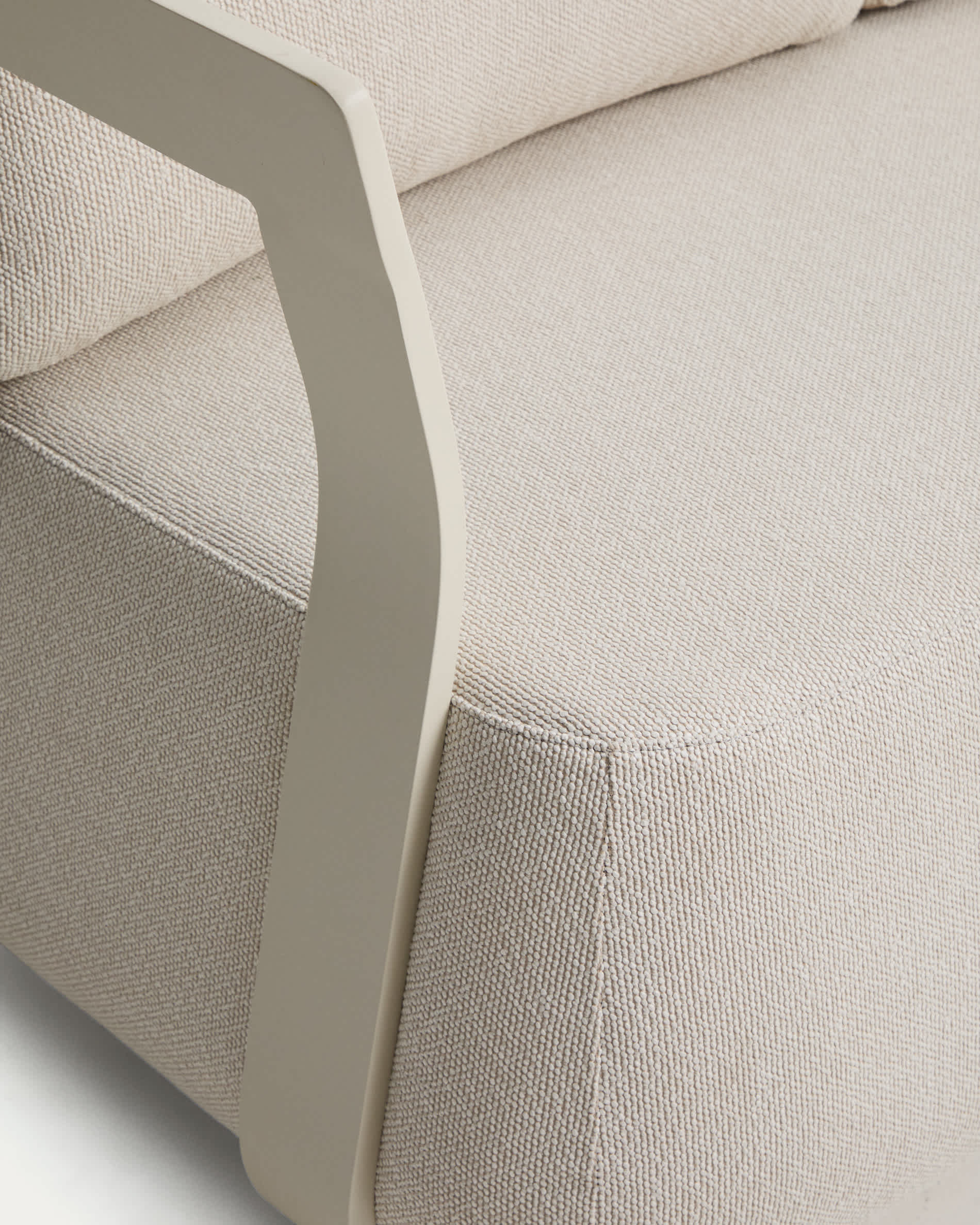 Tamaris set with 3-seater sofa and 2 armchairs in ecru aluminium