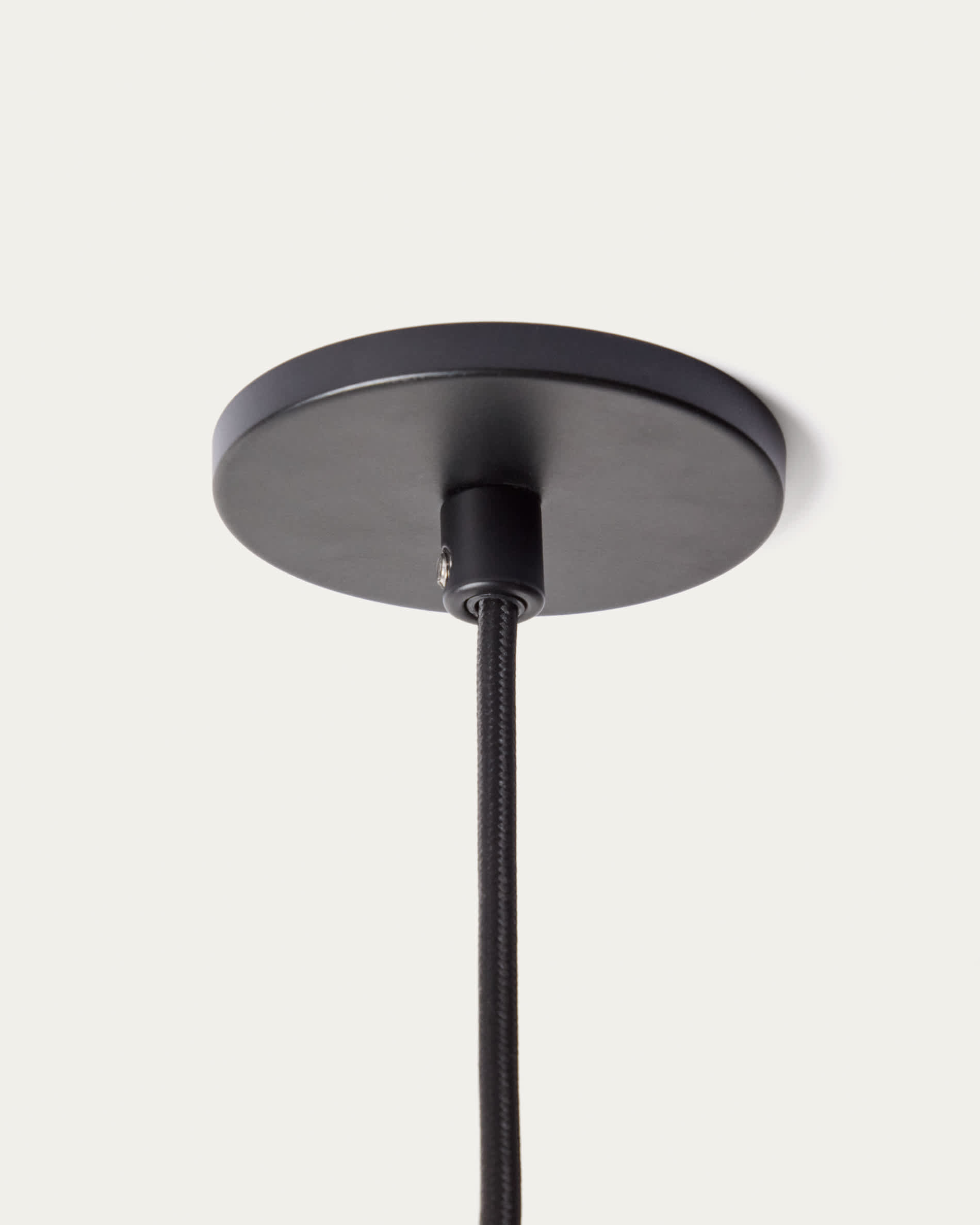 Idela ceiling lamp in smoked glass and black marble Ø26cm