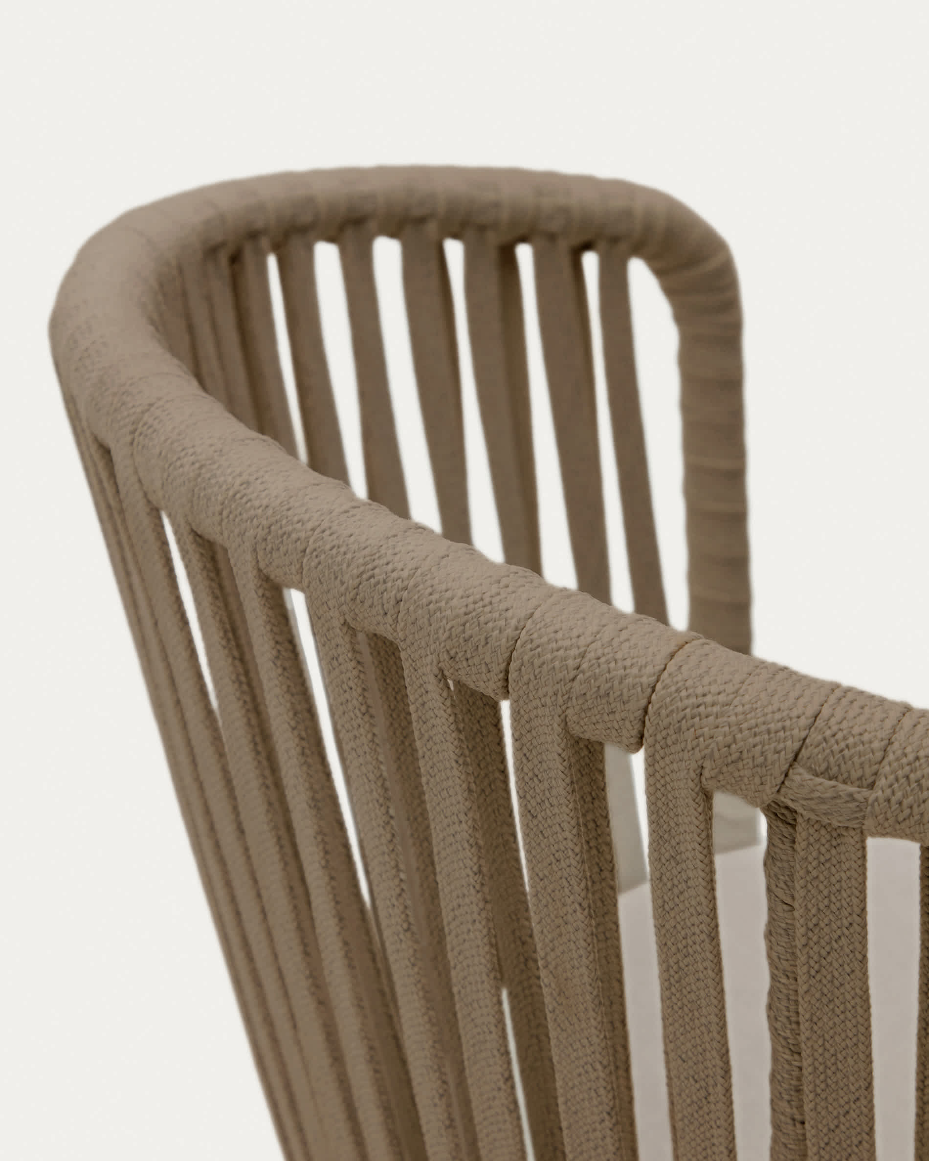 Saconca outdoor chair with cord and beige galvanised steel