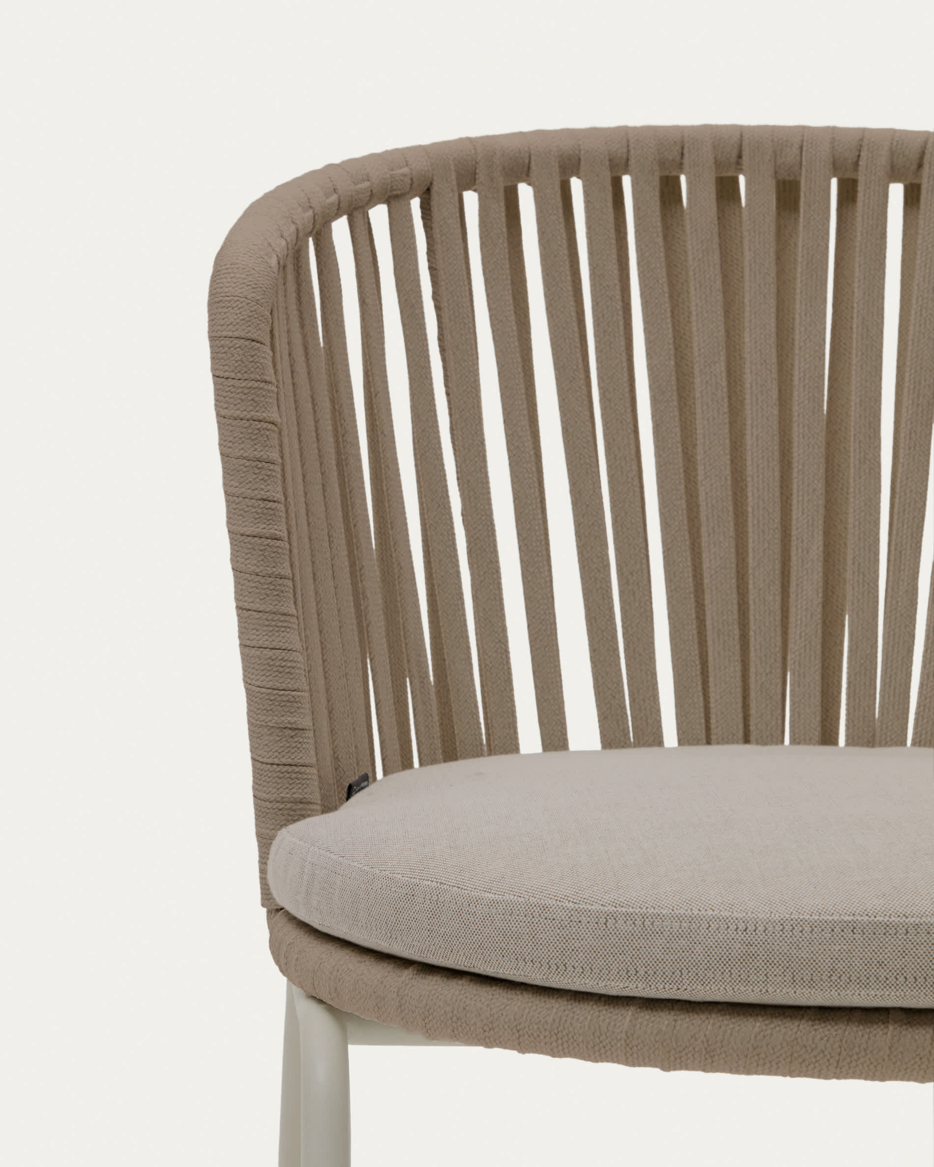 Saconca outdoor chair with cord and beige galvanised steel