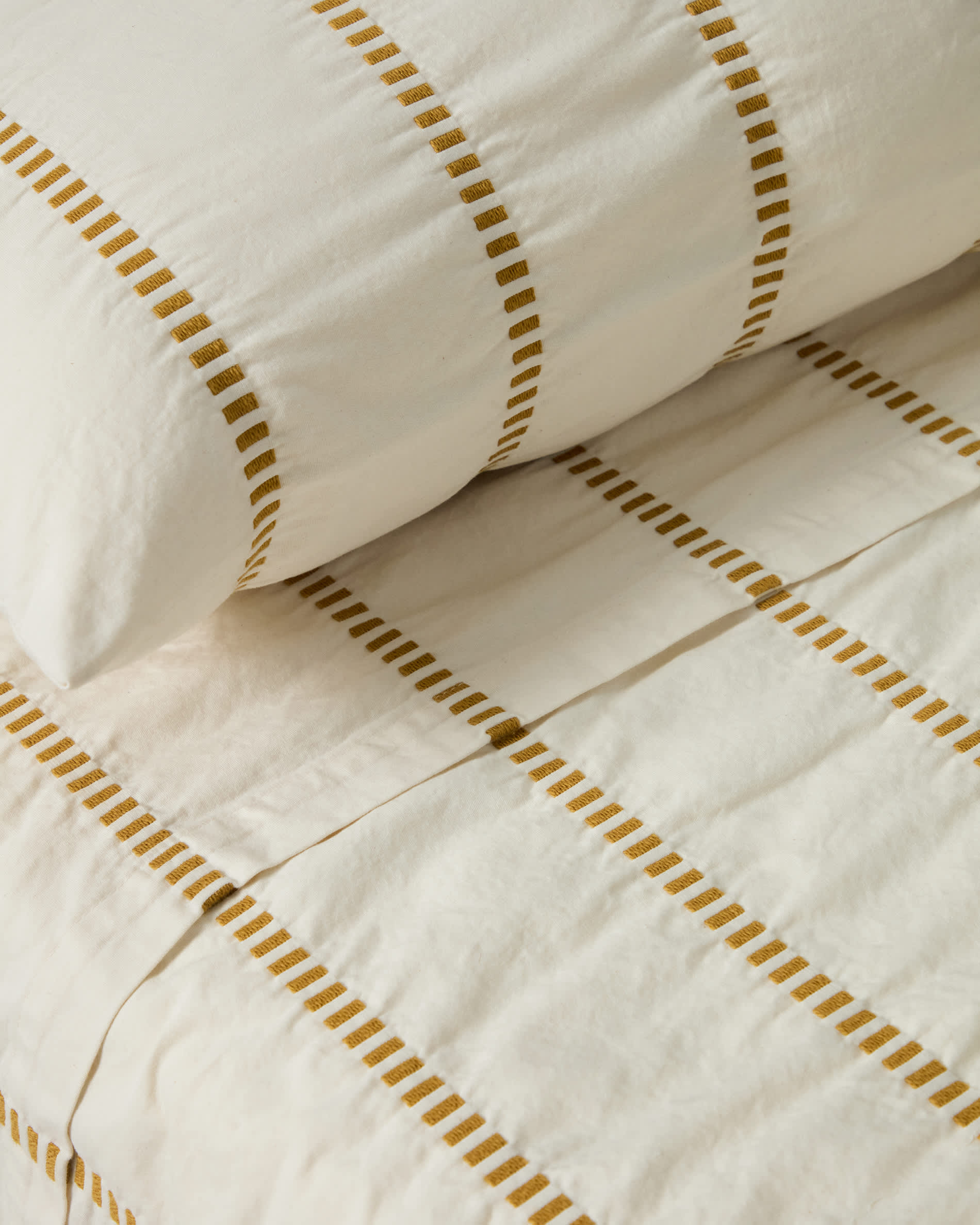 Lidala mustard striped 100% cotton jacquard bedspread for 150/160cm bed