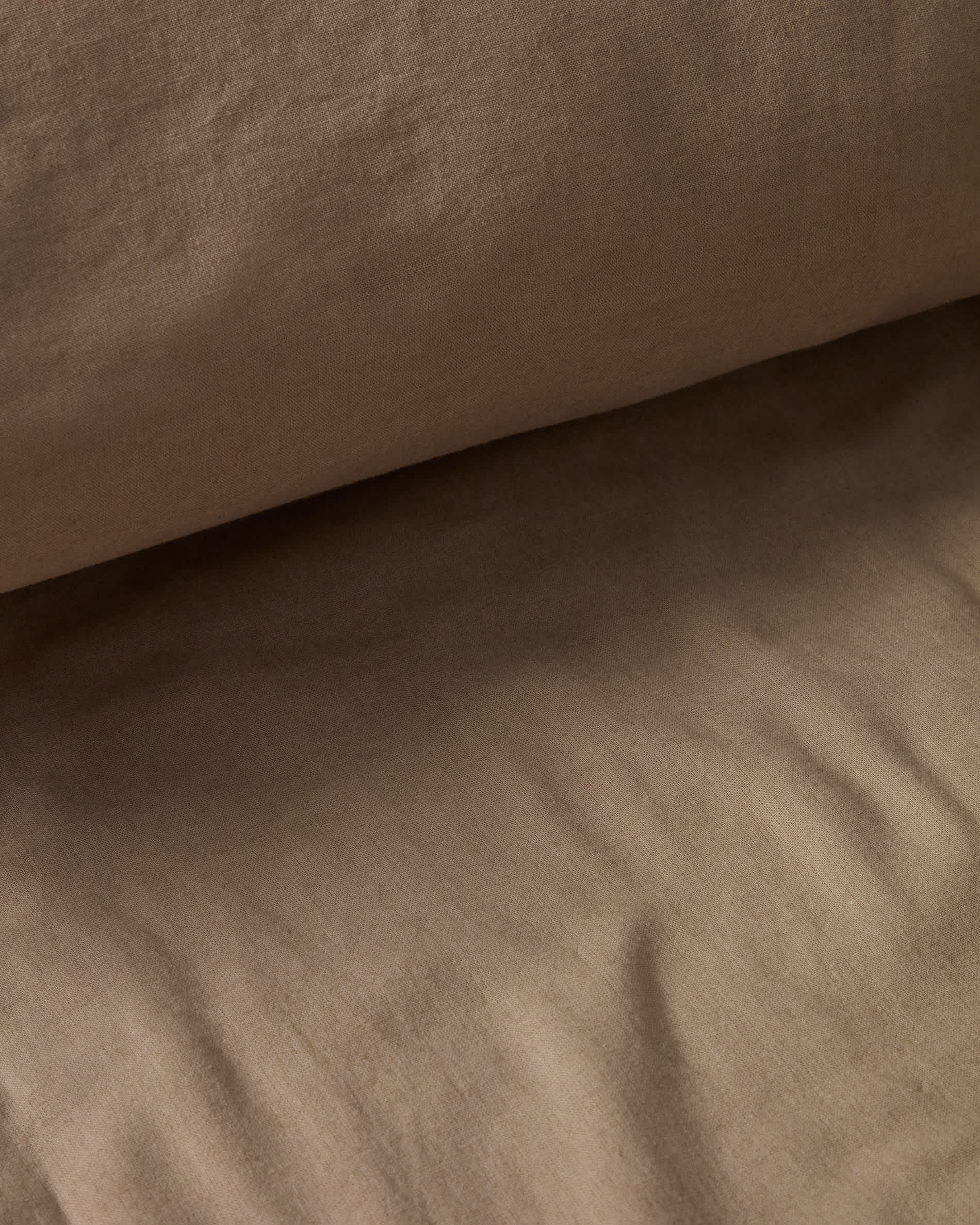 Simmel brown linen blend duvet cover for 90 cm bed