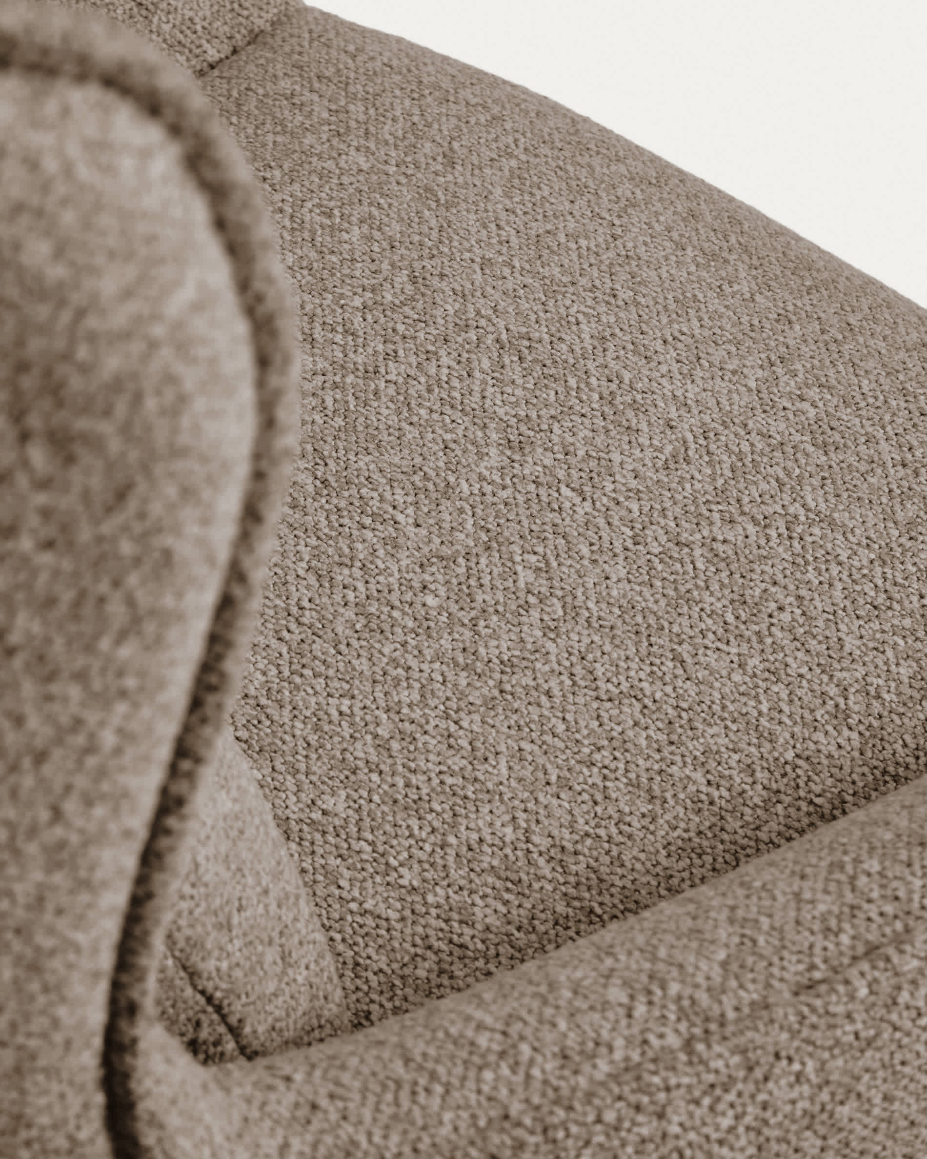 Sorile swivel armchair in brown chenille and steel with black finish FSC 100%