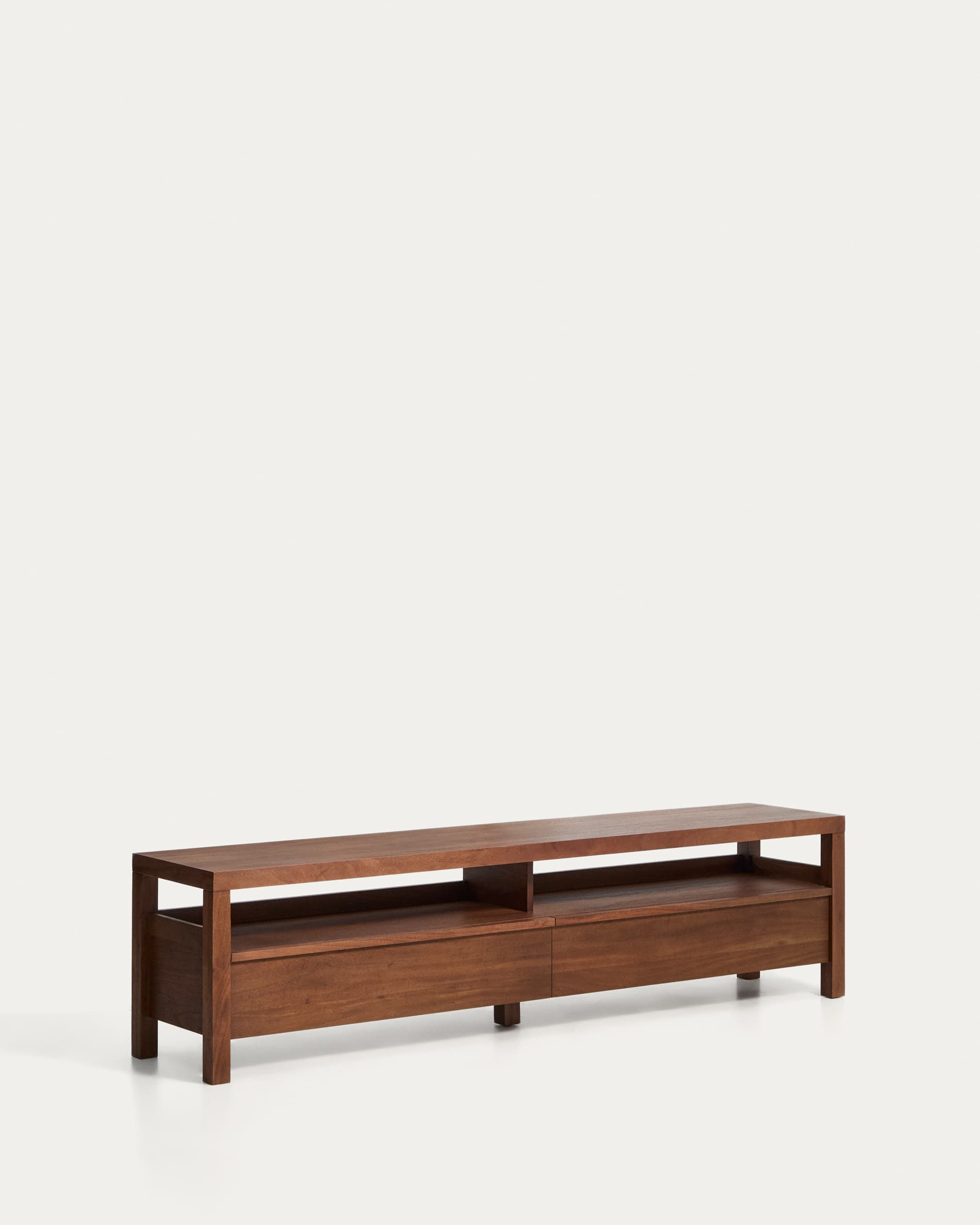 Norani TV stand in solid acacia wood and acacia veneer 200 x 50 cm