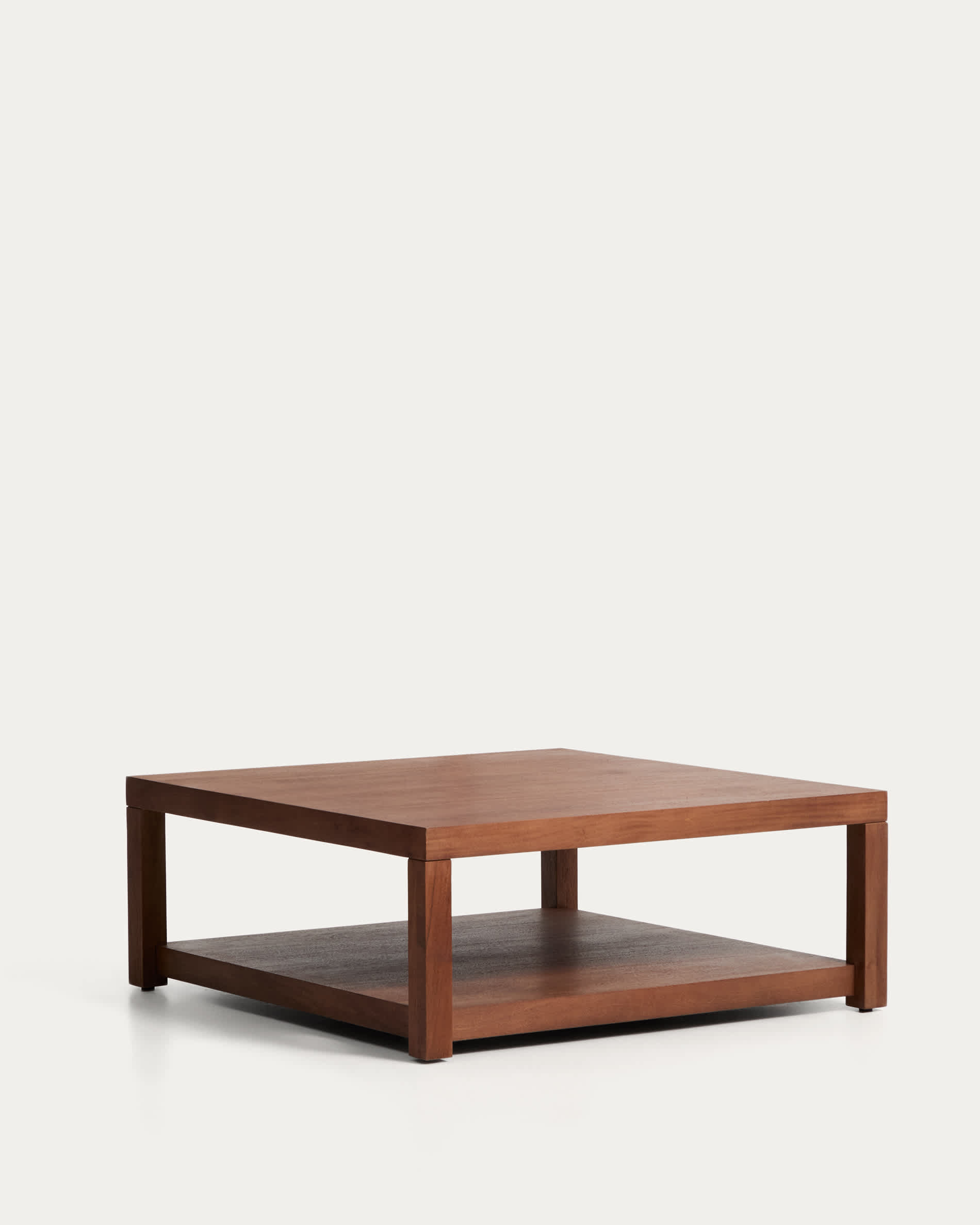 Norani side table in solid acacia wood and acacia veneer 90 x 90 cm