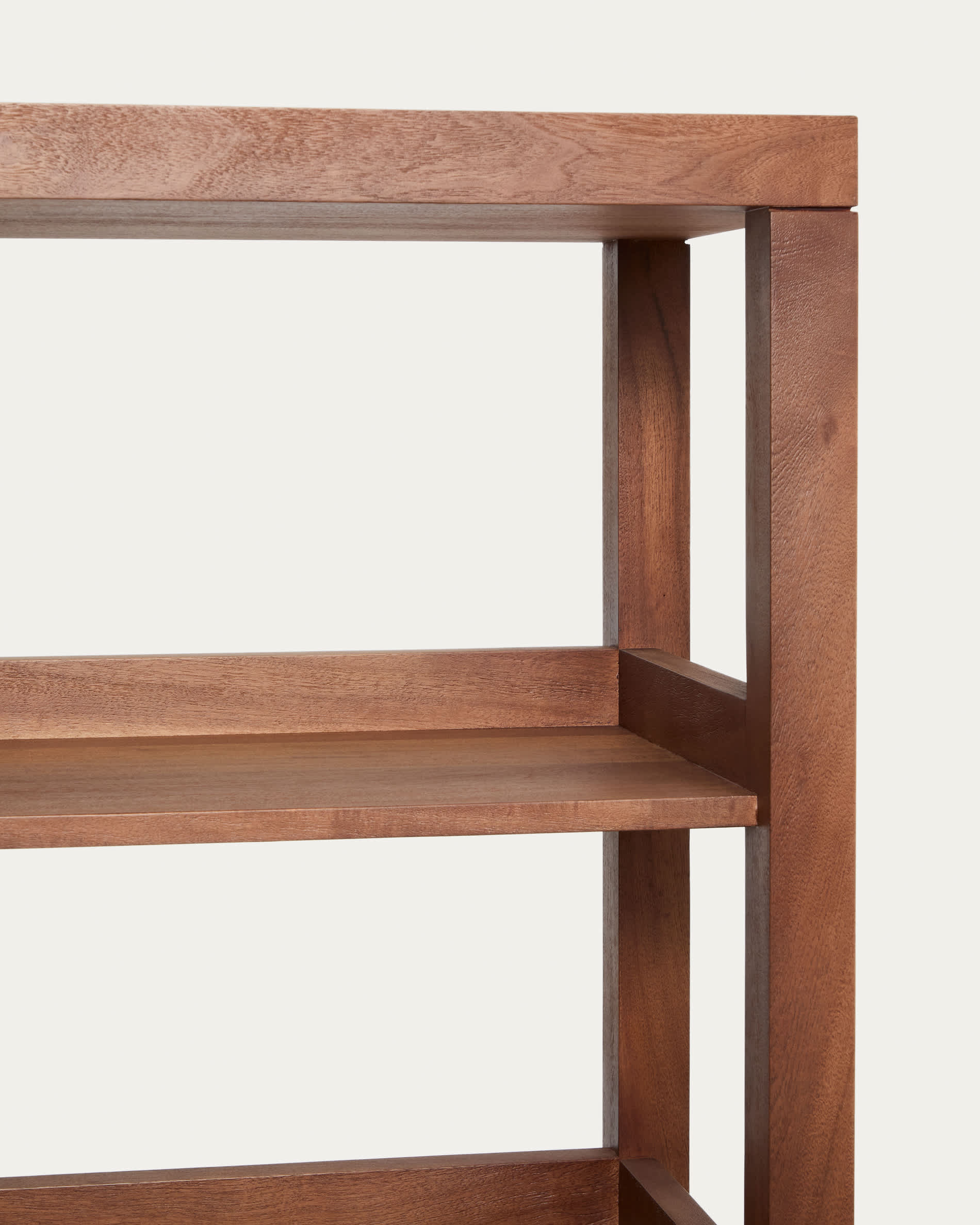 Norani shelving unit in solid acacia wood and acacia veneer 150 x 185 cm