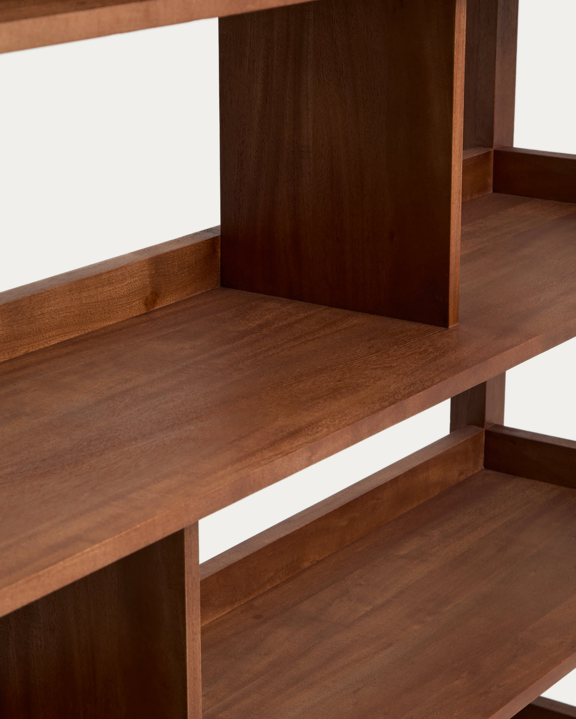 Norani shelving unit in solid acacia wood and acacia veneer 150 x 185 cm