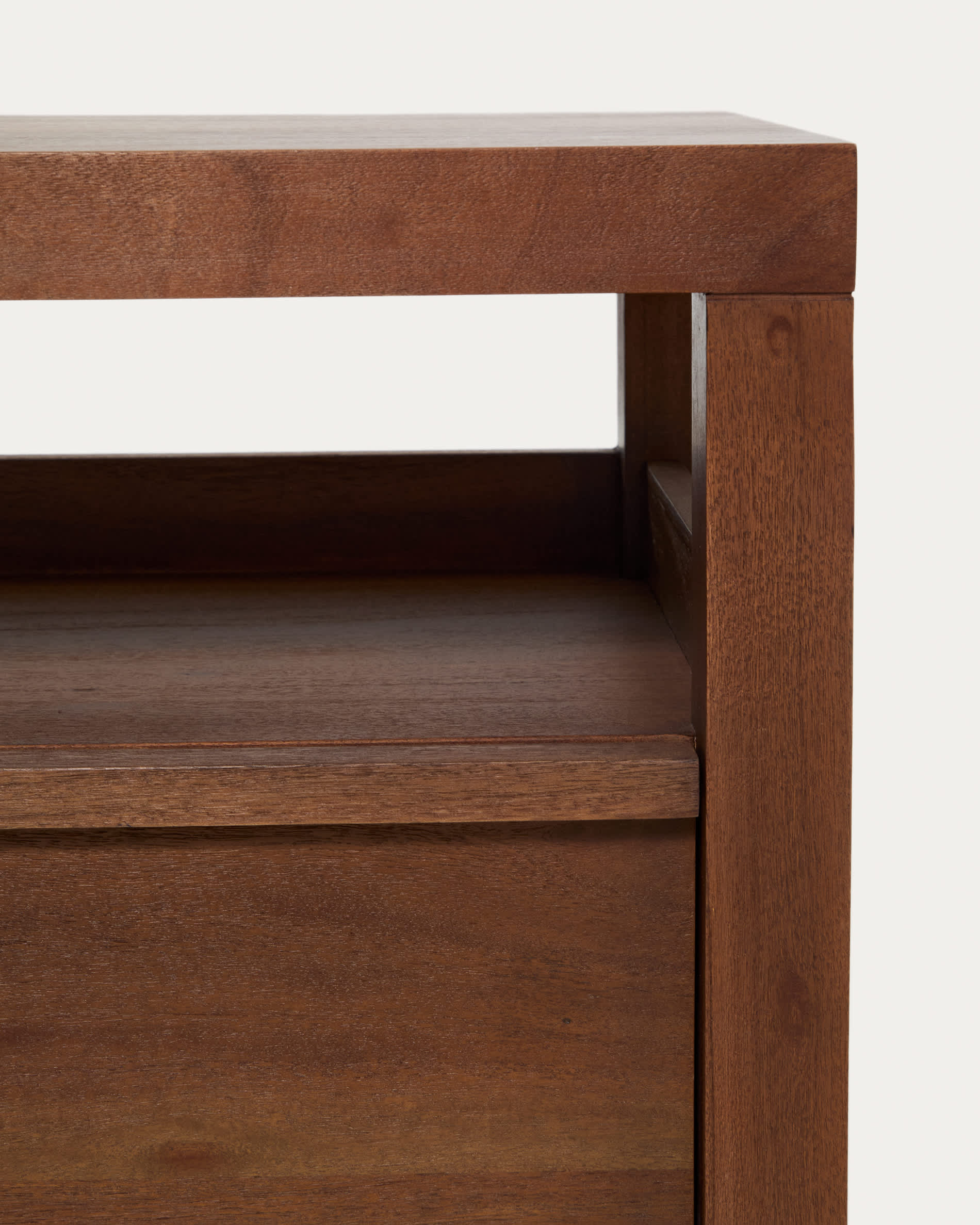 Norani TV stand in solid acacia wood and acacia veneer 200 x 50 cm