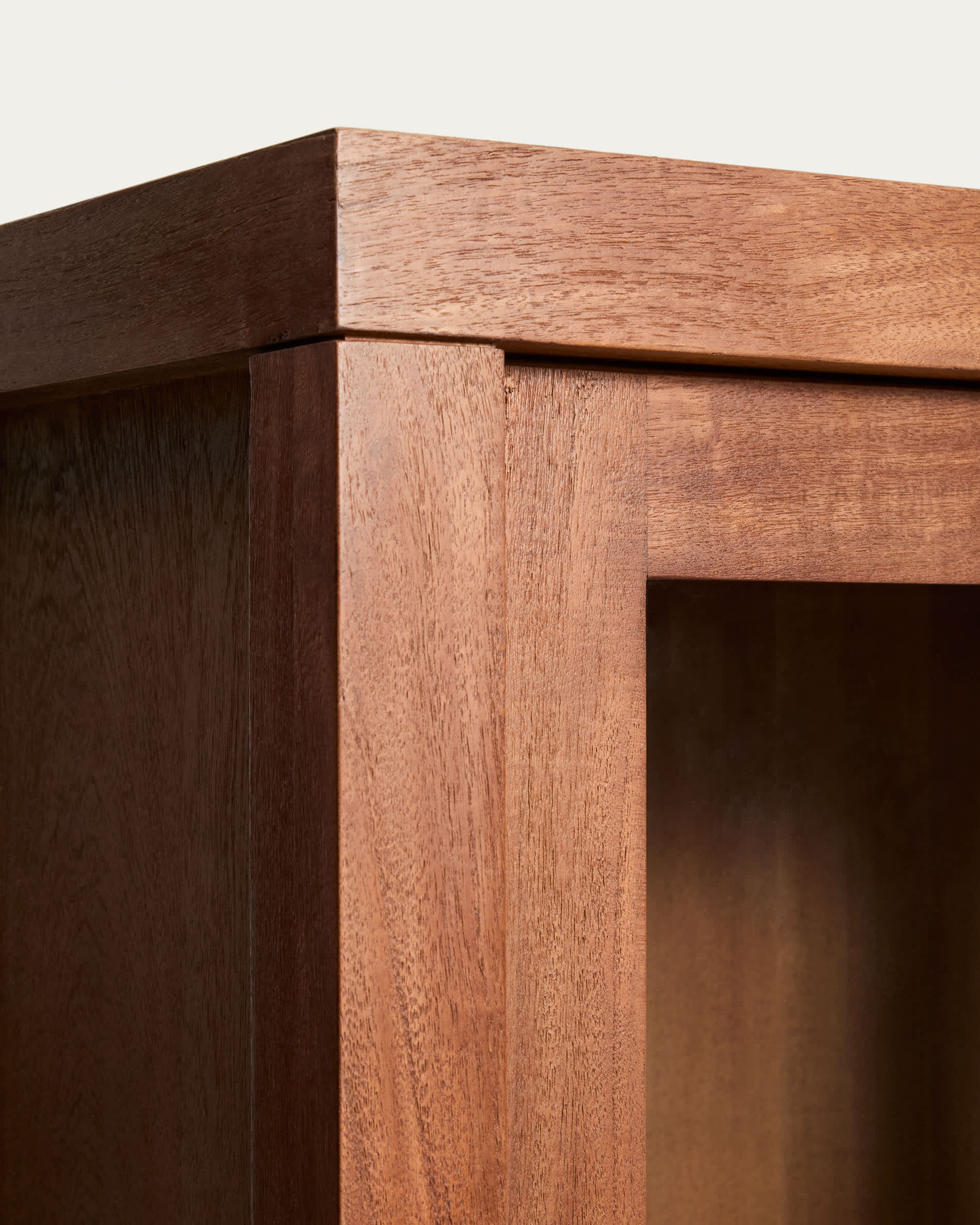 Norani display cabinet in solid acacia wood and acacia veneer 110 x 185 cm