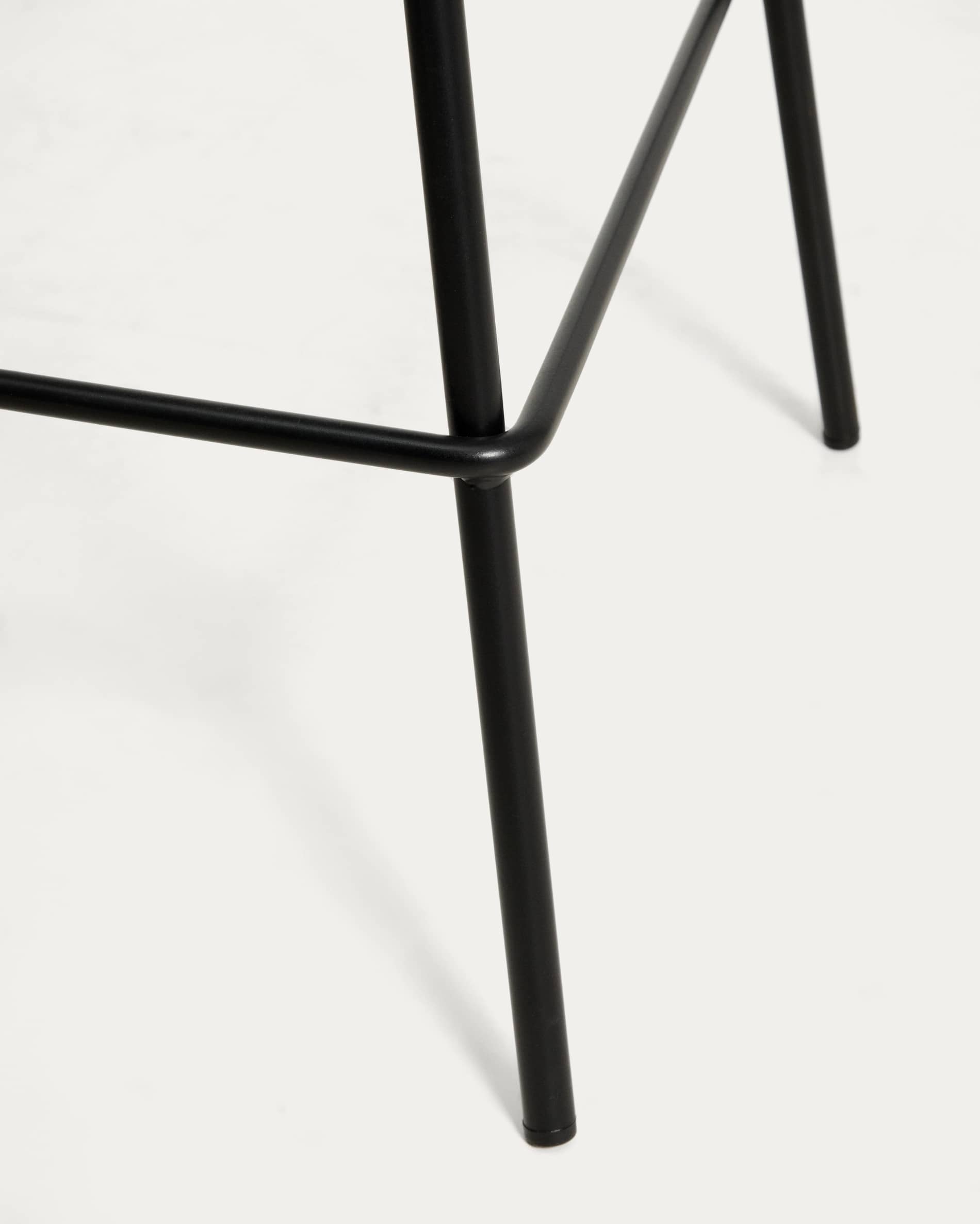 Altea black stool with black finish steel legs 65cm