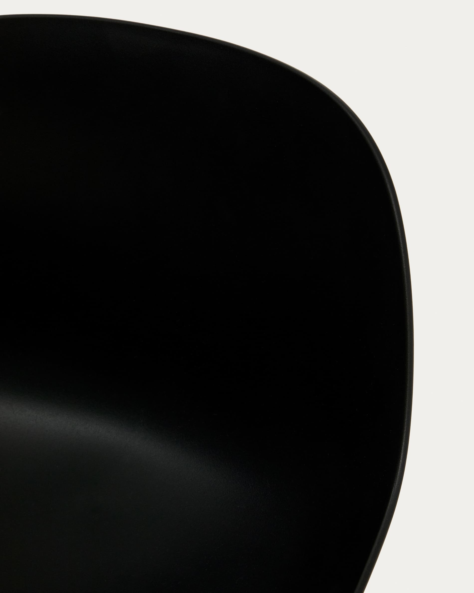 Altea black stool with black finish steel legs 65cm