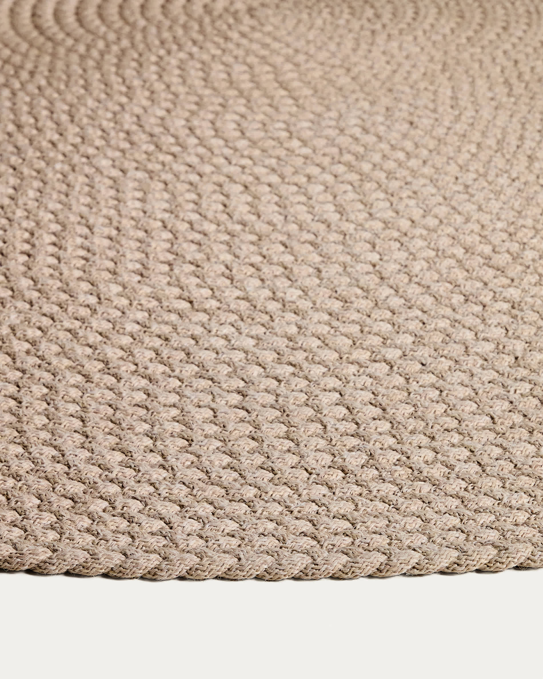 Despas ecru synthetic fibre rug Ø200cm