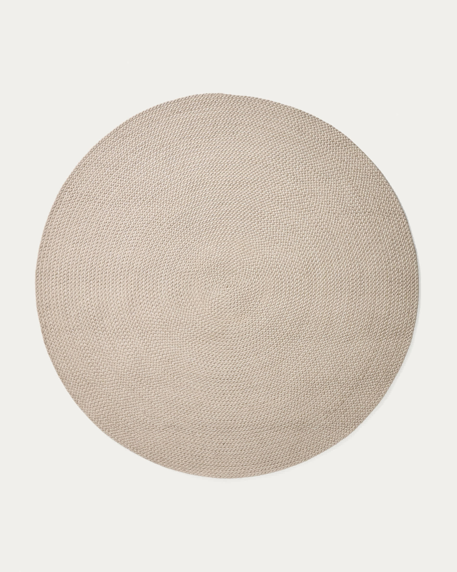 Despas ecru synthetic fibre rug Ø200cm